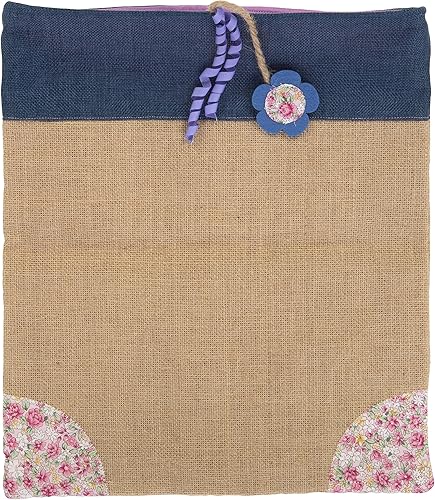 Petlinks Flower Sack Crinkle Hideout - Juguete para gatos, marrónazul, talla única