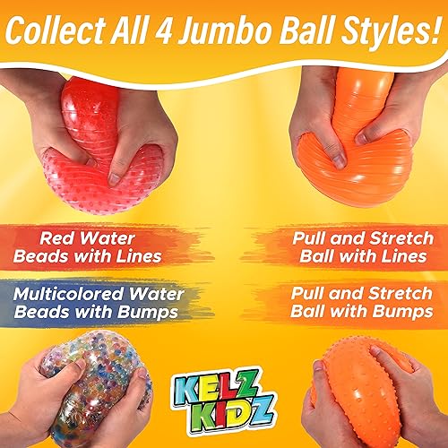 Miniatura 6 de KELZ KIDZ TEXTURODOS - Pelota antiestrés gigante satisfactoria y divertida para niños y adultos con terapia y necesidades sensoriales (textura de