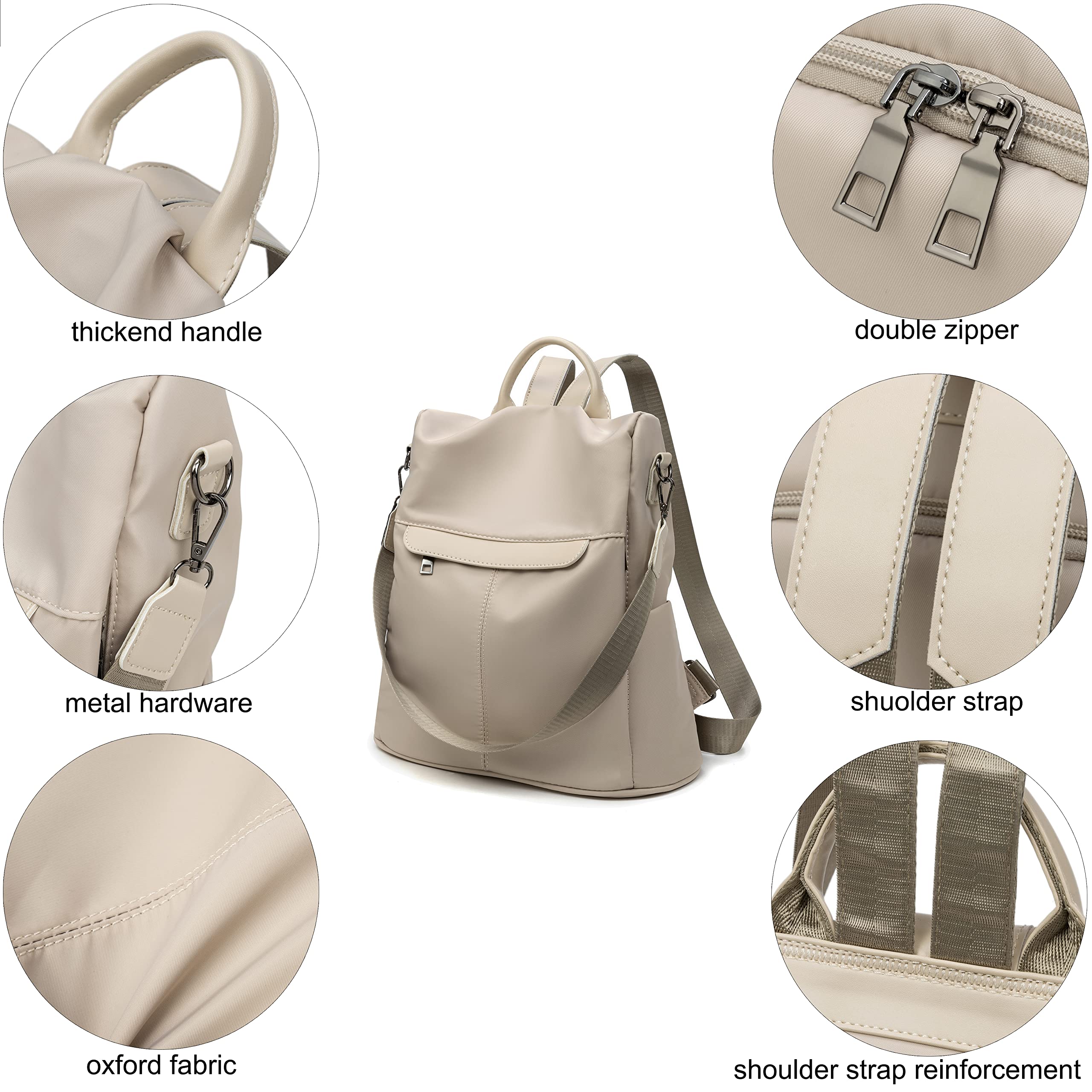 shepretty Zaino Donna Borsa pelle Impermeabile casual borsetta