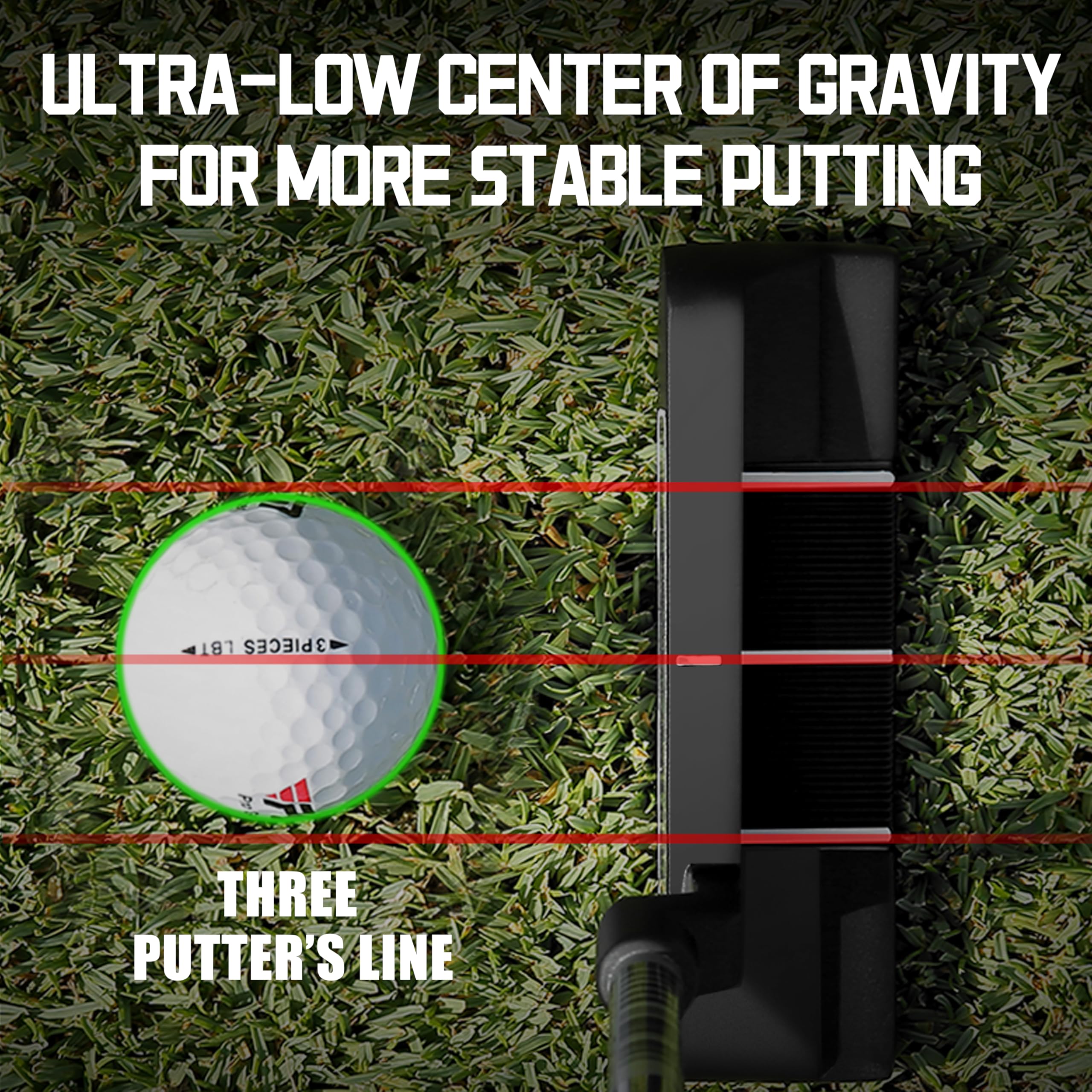 PGM Putter de Golf – Putters à Lame pour Homme et Femme – Club de Golf Haute tolérance – Alignement Parfait pour Jouer en Tournoi