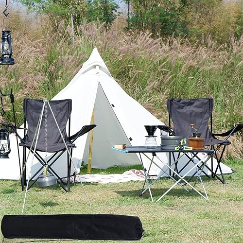 Miniatura 5 de PATIKIL Bolsa de repuesto para silla de campamento de 44 pulgadas, bolsa de almacenamiento plegable de nailon con correa para el hombro para acampar