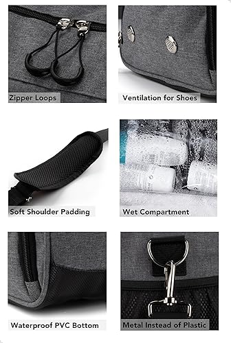 Miniatura 2 de Fitgriff Bolsa de gimnasio para hombres y mujeres con compartimento para zapatos y artículos húmedos, bolsa de lona para viajes, deportes, fitness y