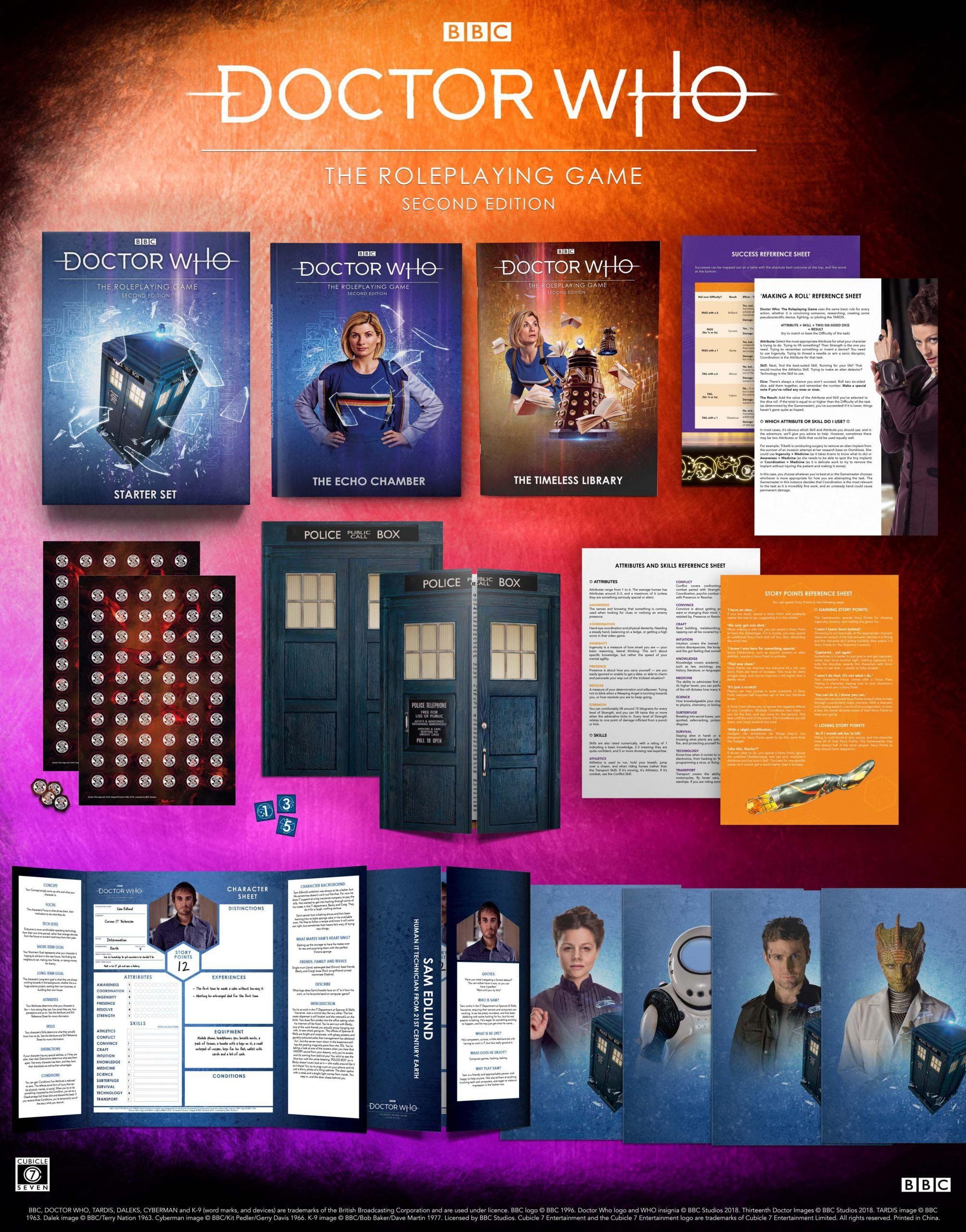 Cubicle Seven | Doctor Who: The Roleplaying Game Starter Set (Seconda Edizione) | Gioco di ruolo | Età 11+ | 1+ Giocatori [video game]