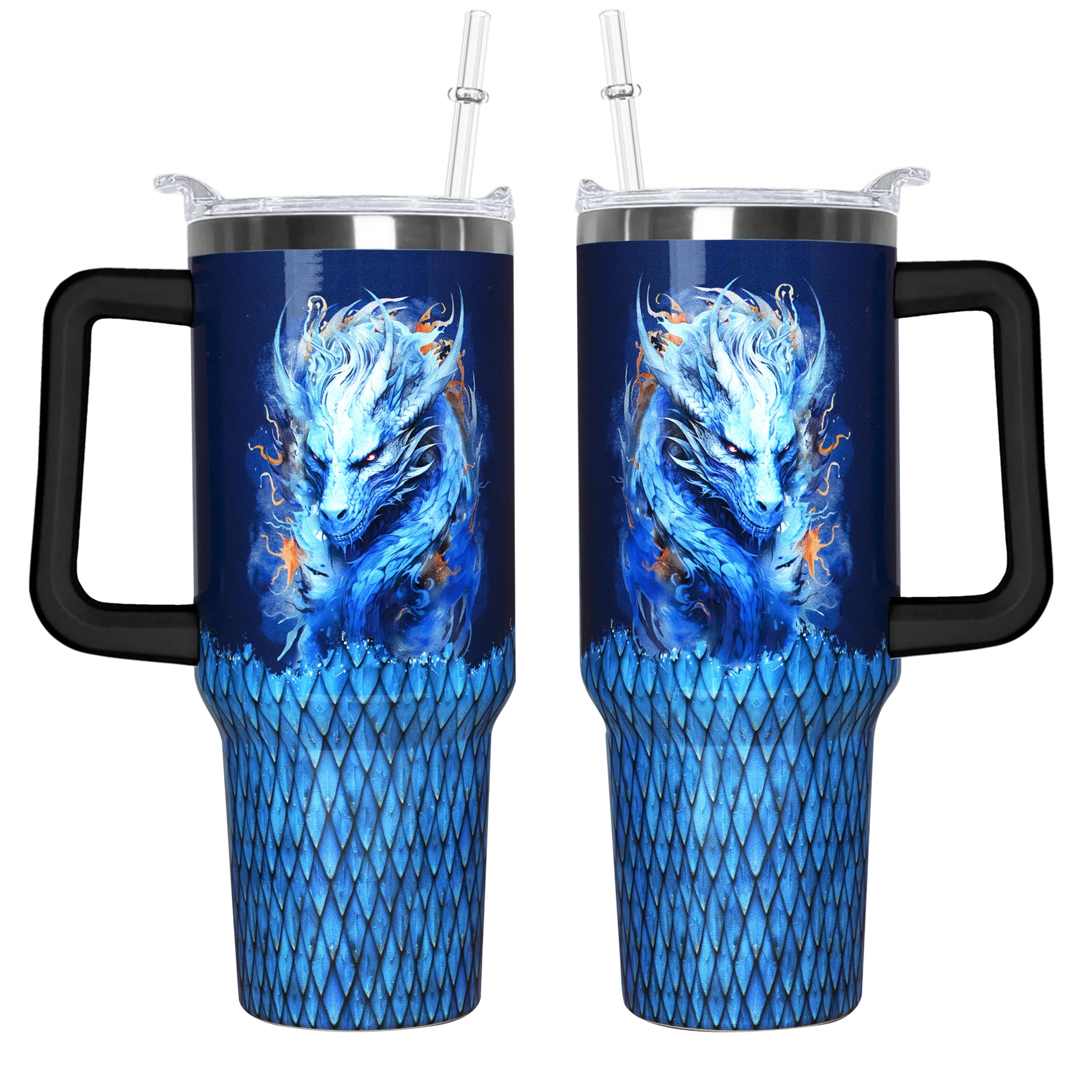 Amazon.com | omezin 40 Oz Dragon Tumbler With Handle 40oz Dragon