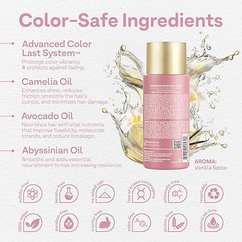 Miniatura 3 de ColorProof Evolved Color Care - Loción suavizante sin enjuague y antiencrespamiento, protege y reduce el tiempo de secado por soplado, controla el