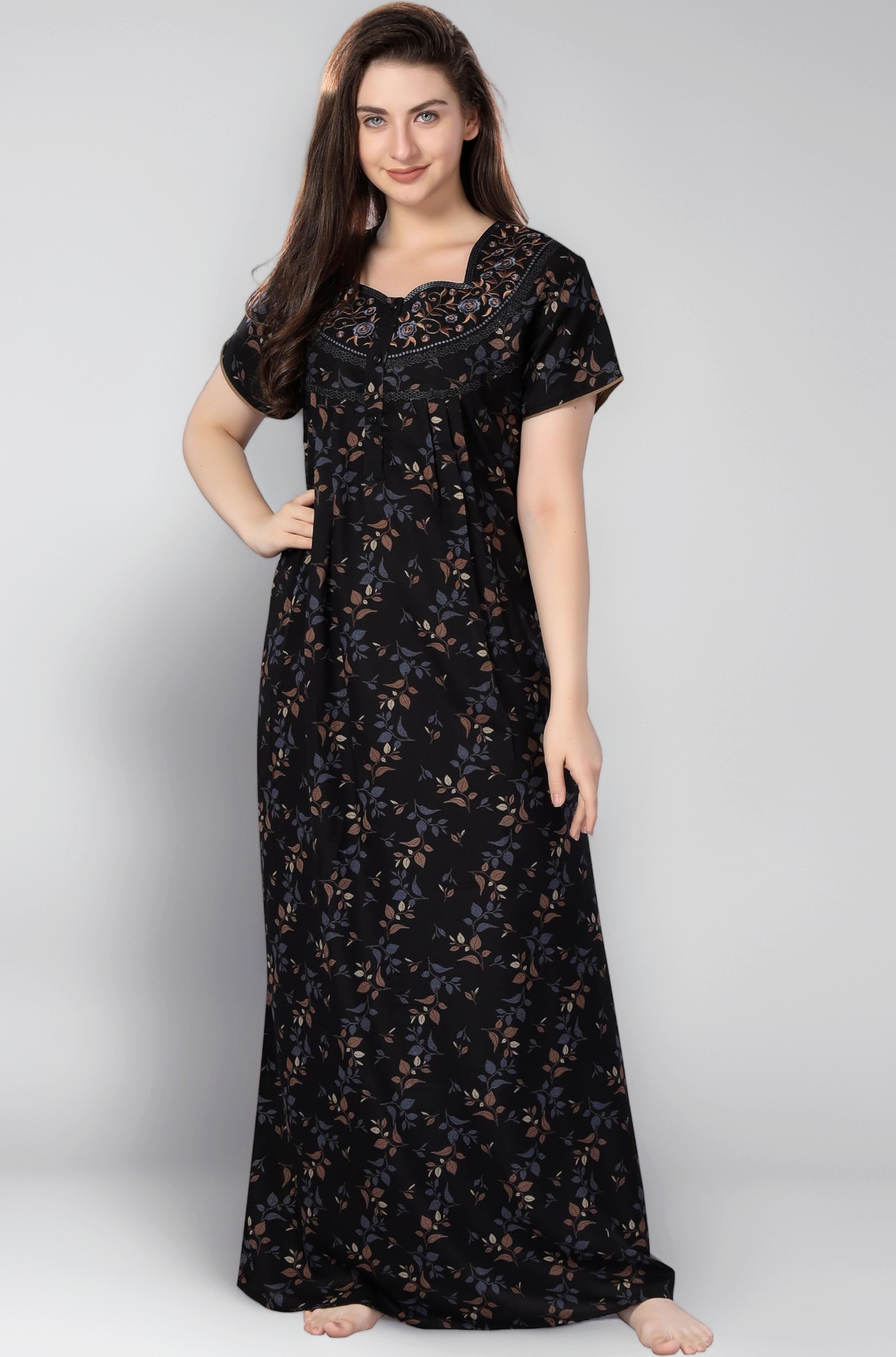 Soulemo Women's Printed Nighty (Alpine) 1629