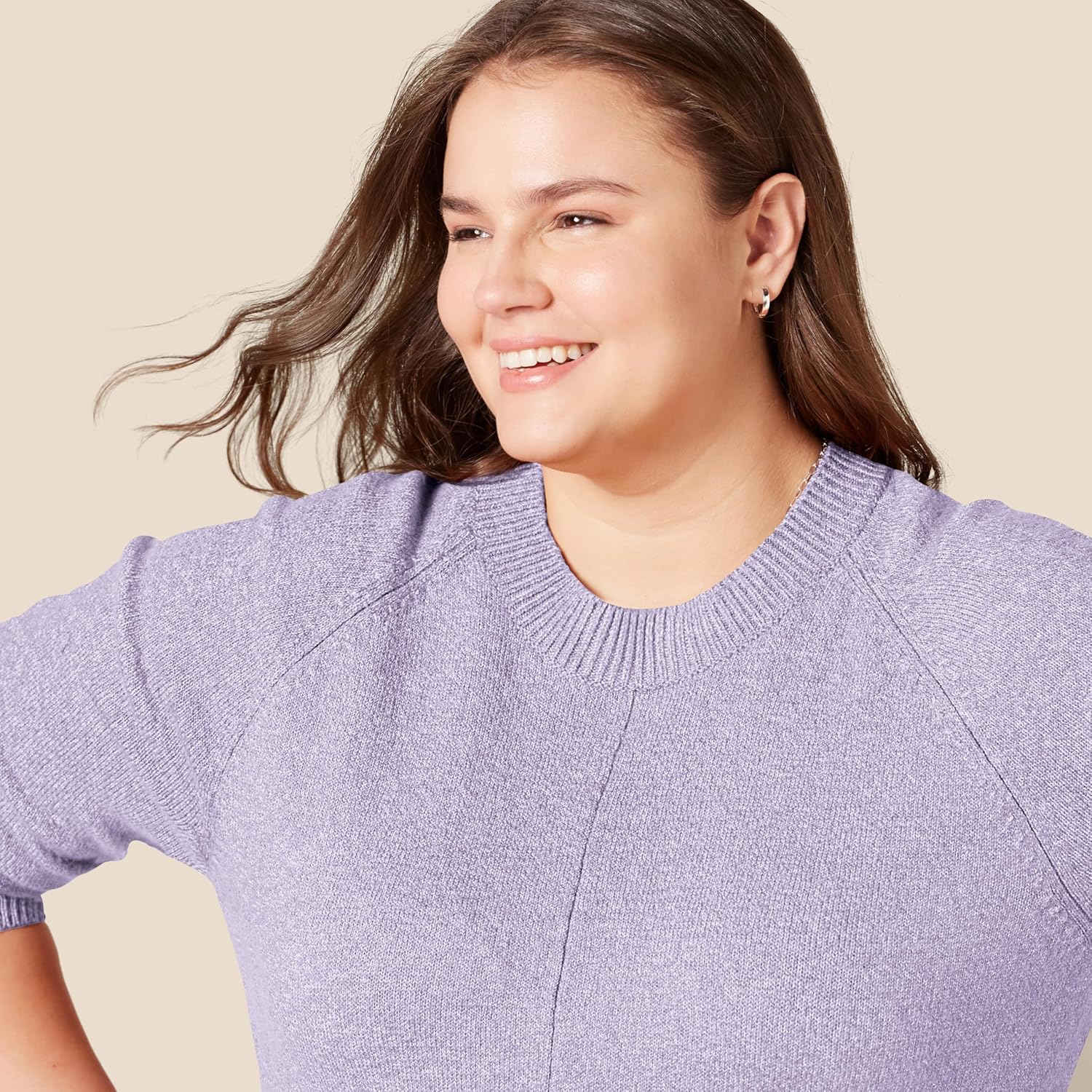 Amazon Essentials Women's Regular-Fit Soft Touch Long-Sleeve Crewneck Sweater - Image 3