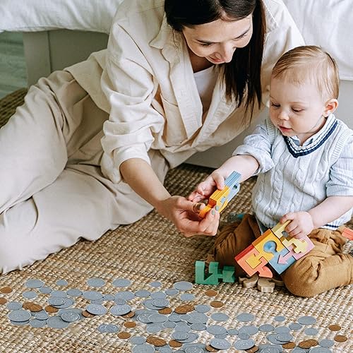 Miniatura 7 de 100 monedas falsas para el aprendizaje de los niños, monedas de juego de plástico para enseñanza, 100 níquel para niños, tienda de juegos de
