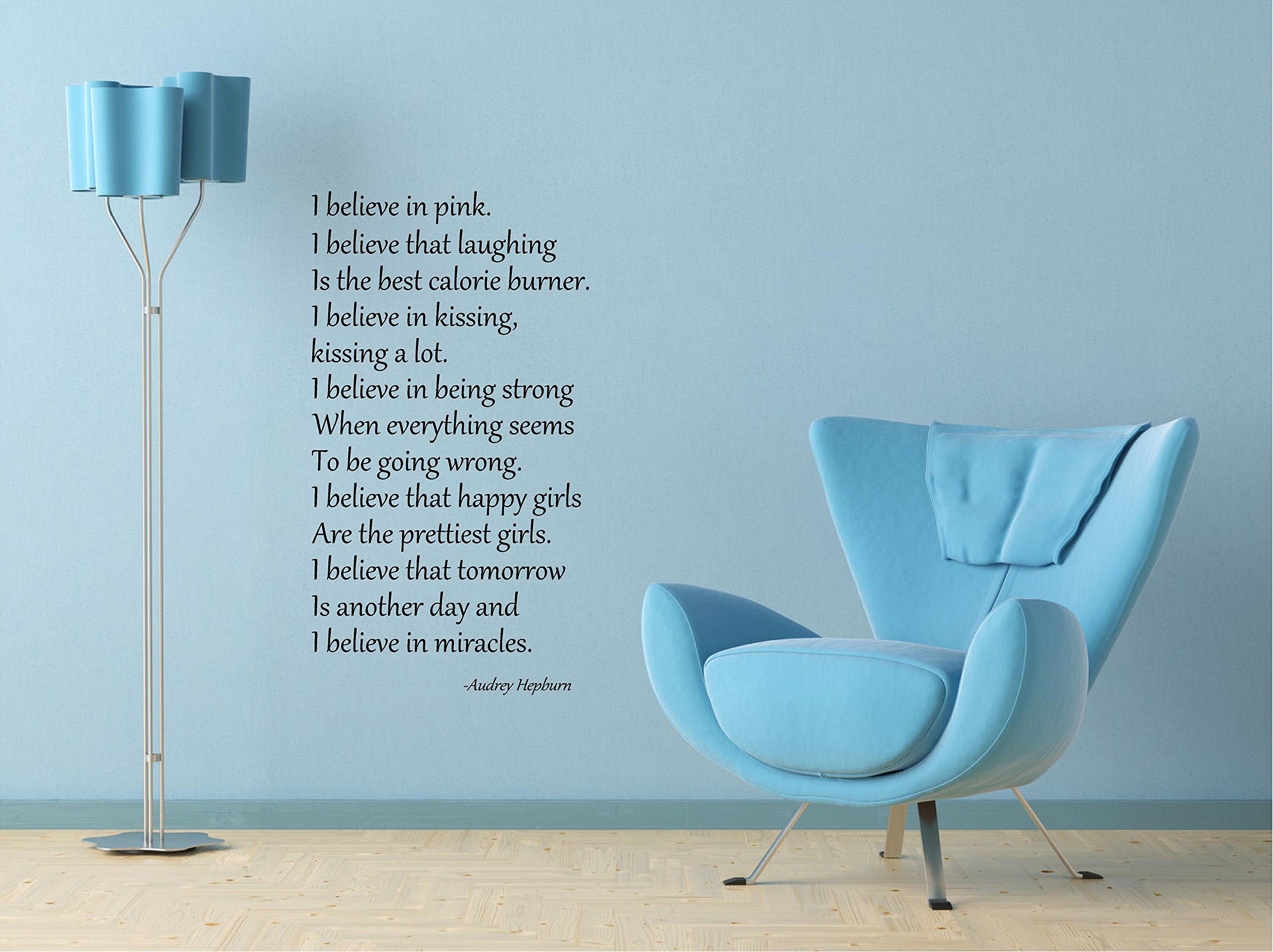 Onpoint Print & Display Ltd Black Audrey Hepburn Selection Of Inspirational Quotes Self Adhesive Vinyl Wall Art Sticker Decal Large 100Cm X 55Cm