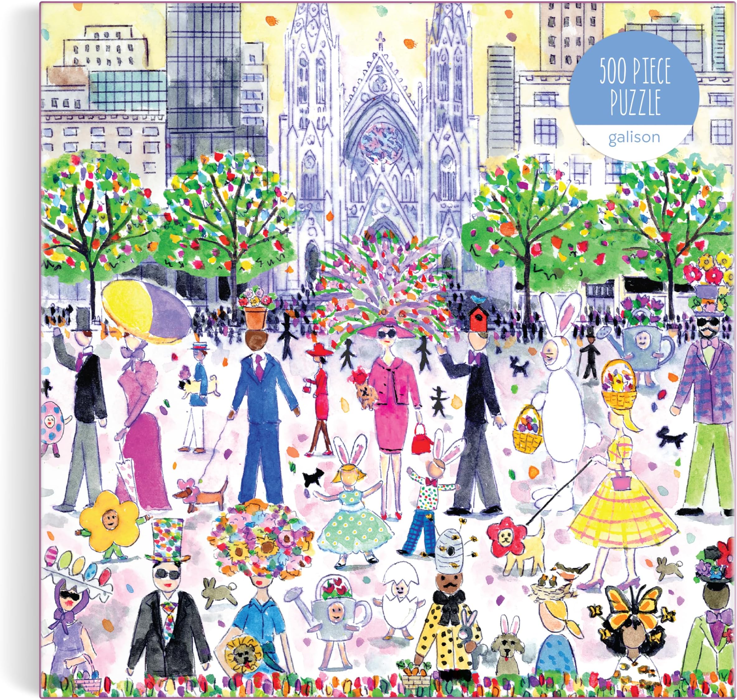 Easter Parade – 500 Piece Michael Storrings Puzzle Featuring The Joy and Energy of A Springtime Easter Parade