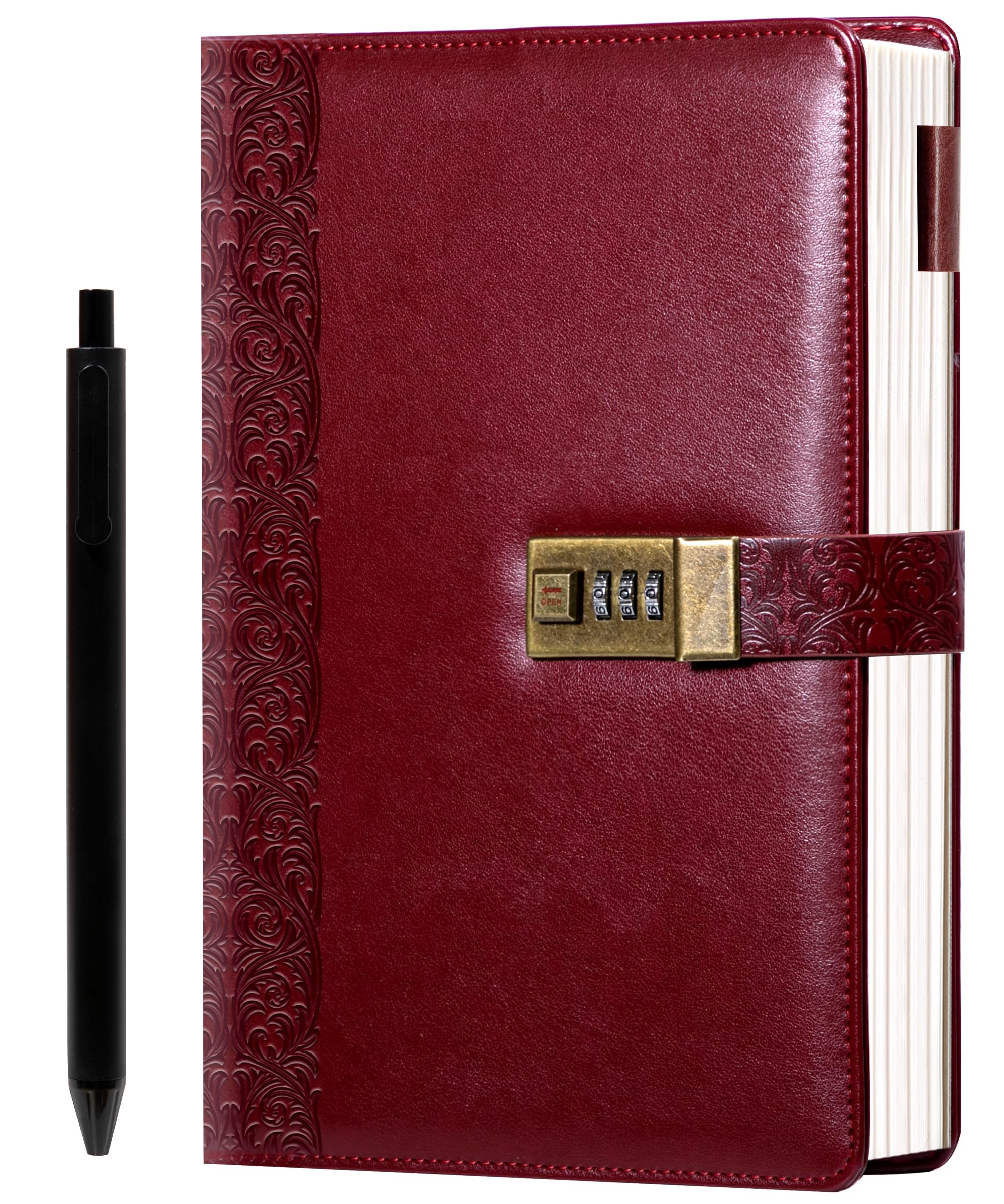 Amazon.com : CAGIE Vintage Diary with Lock 256 Pages Leather
