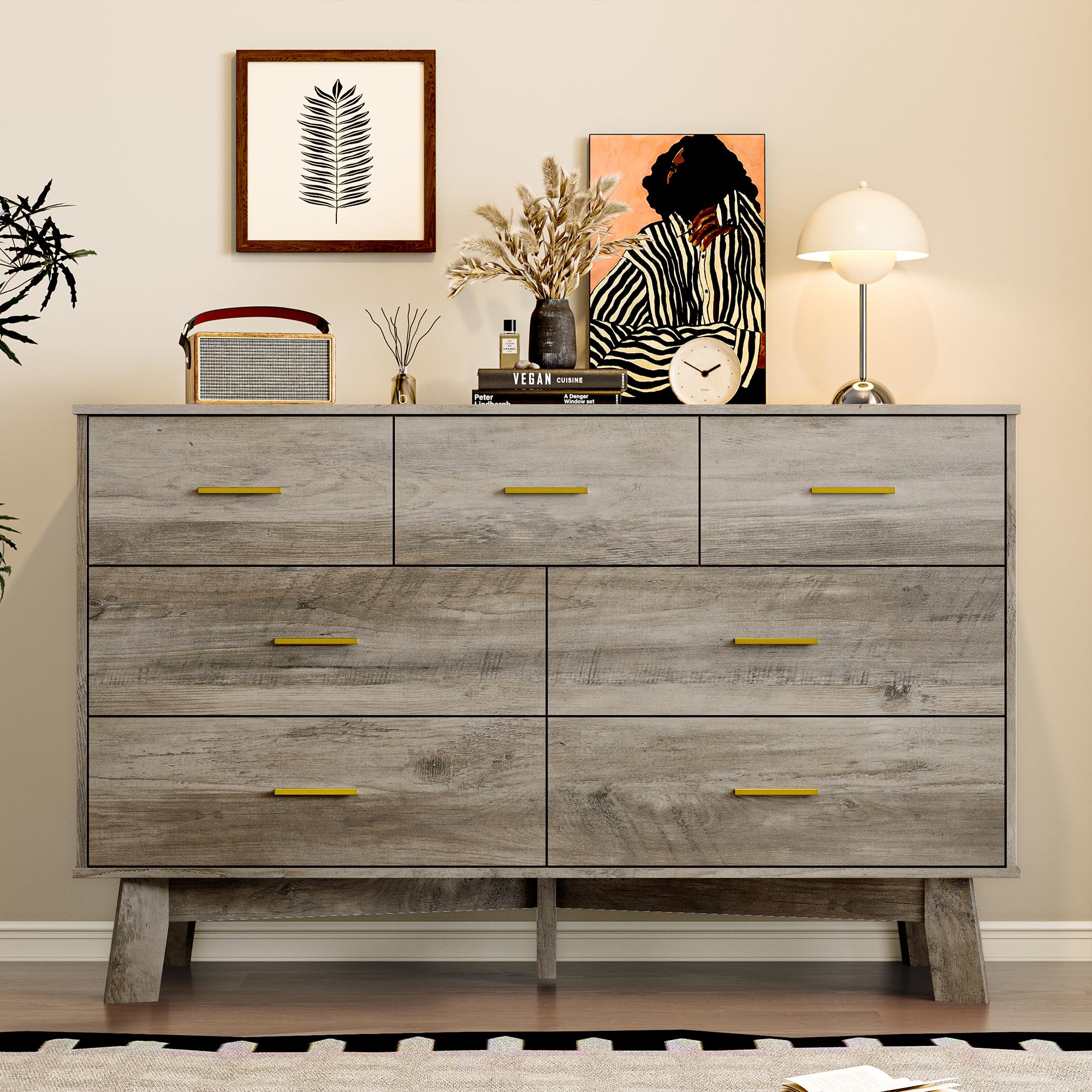 BORNOON Dresser for Bedroom with 7-Drawer, 47.2