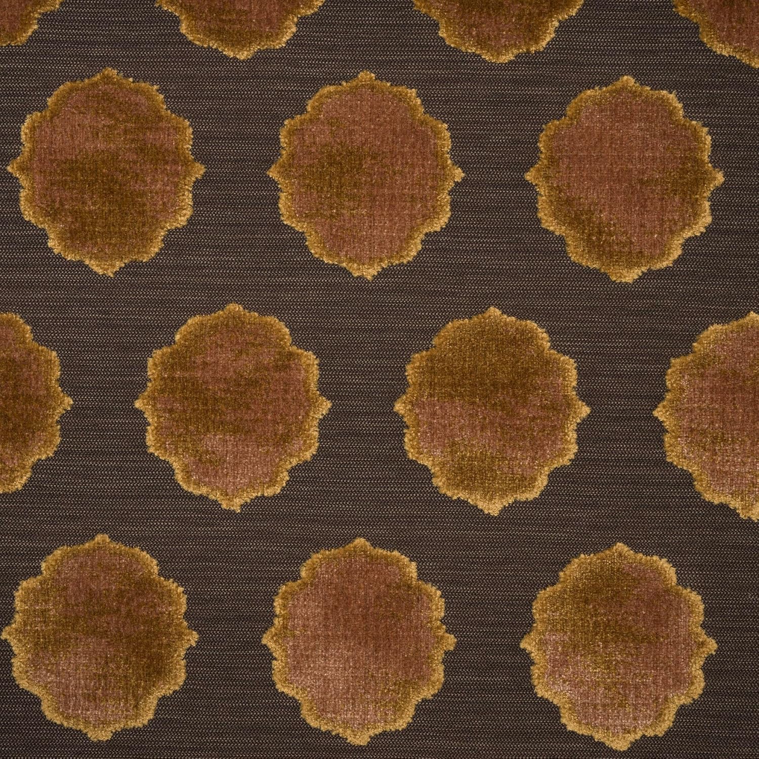 TopFabric - Claire - Medallion Cut Velvet Upholstery Fabric by The Yard