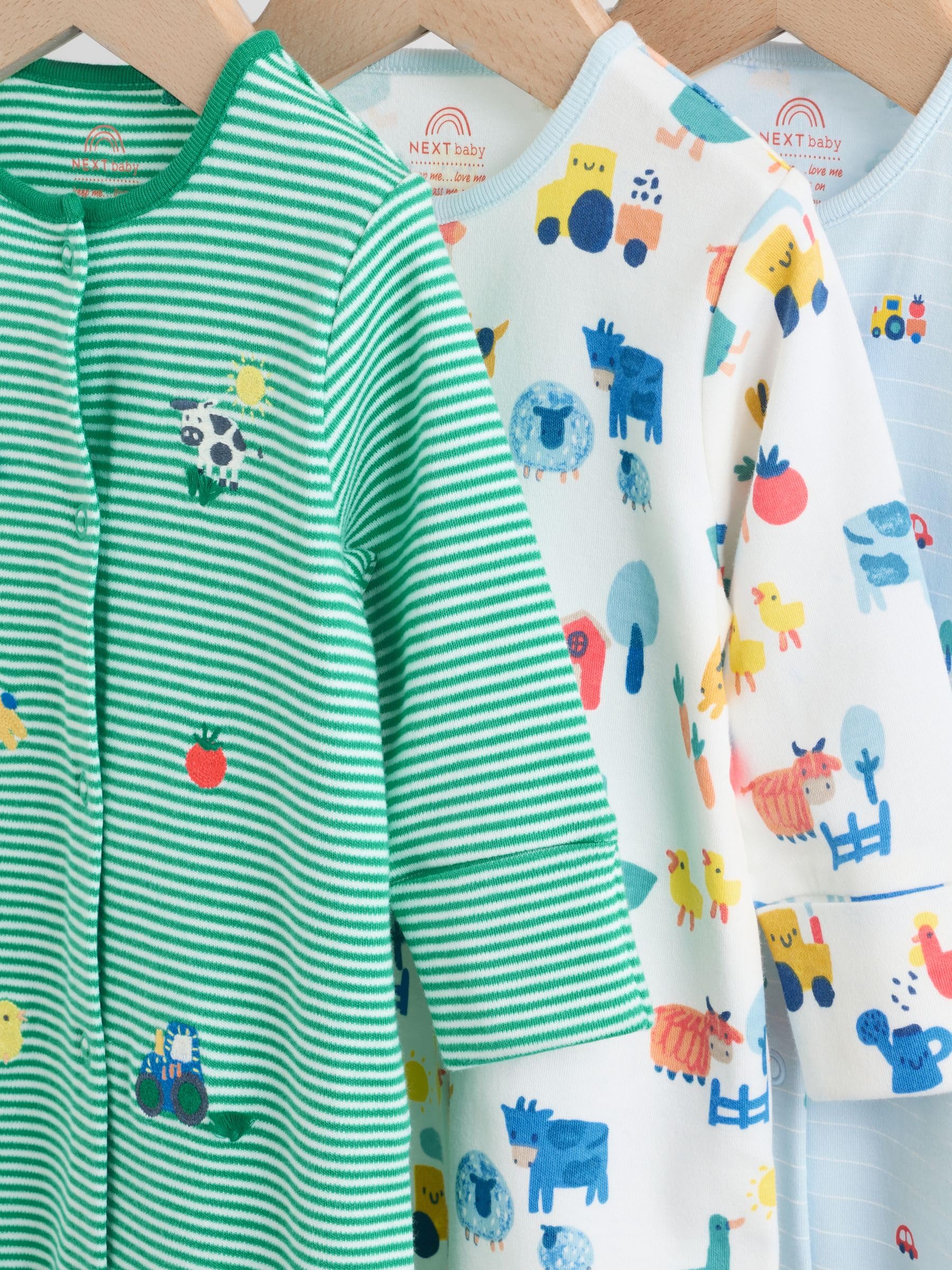 NEXT Baby Jungen Schlafanzüge für Babys, 3er-Pack