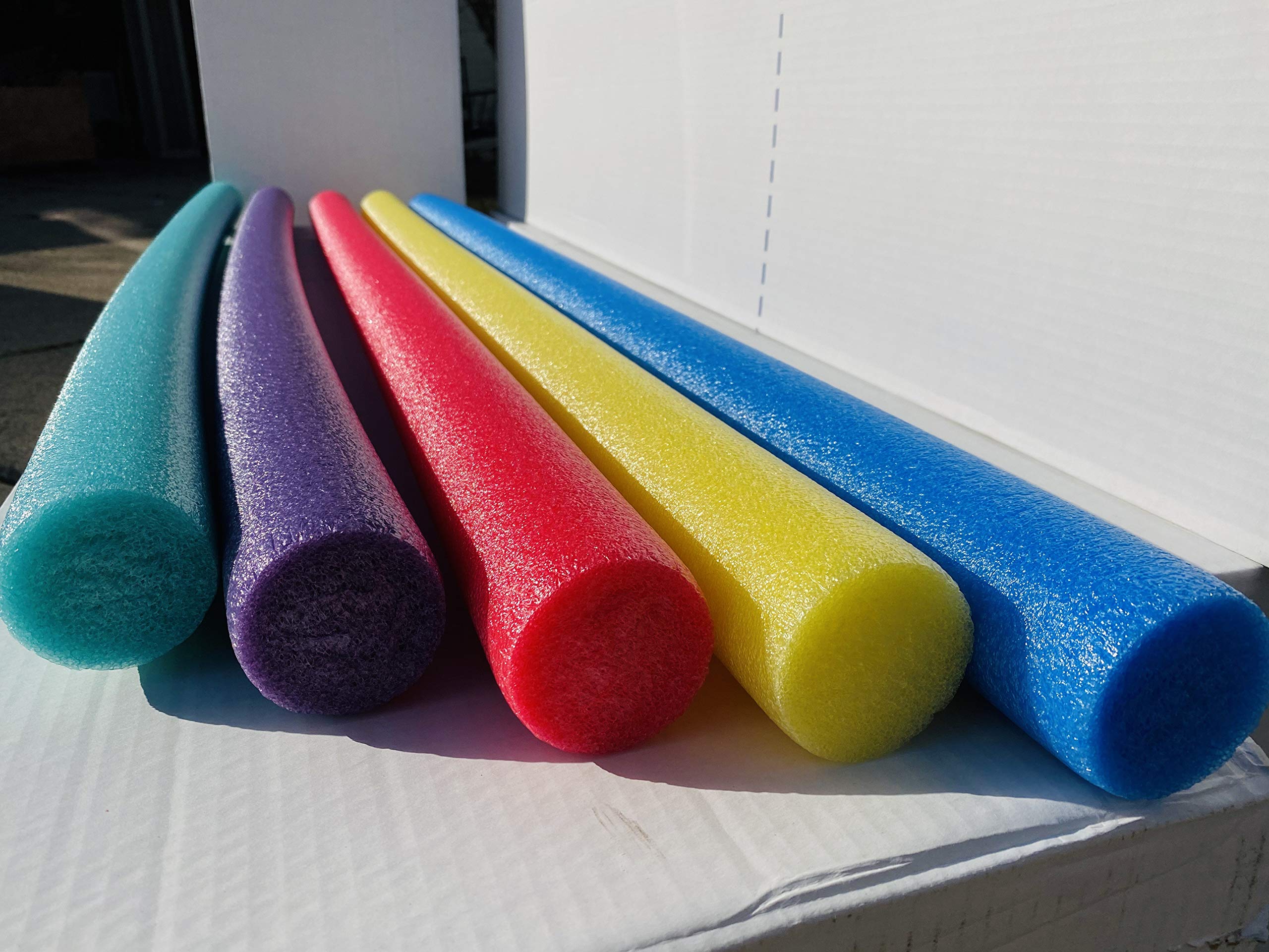 4 Pack Solid Core Noodle Flex Connex Swim Noodles 5 Foot Length (Multi Color)