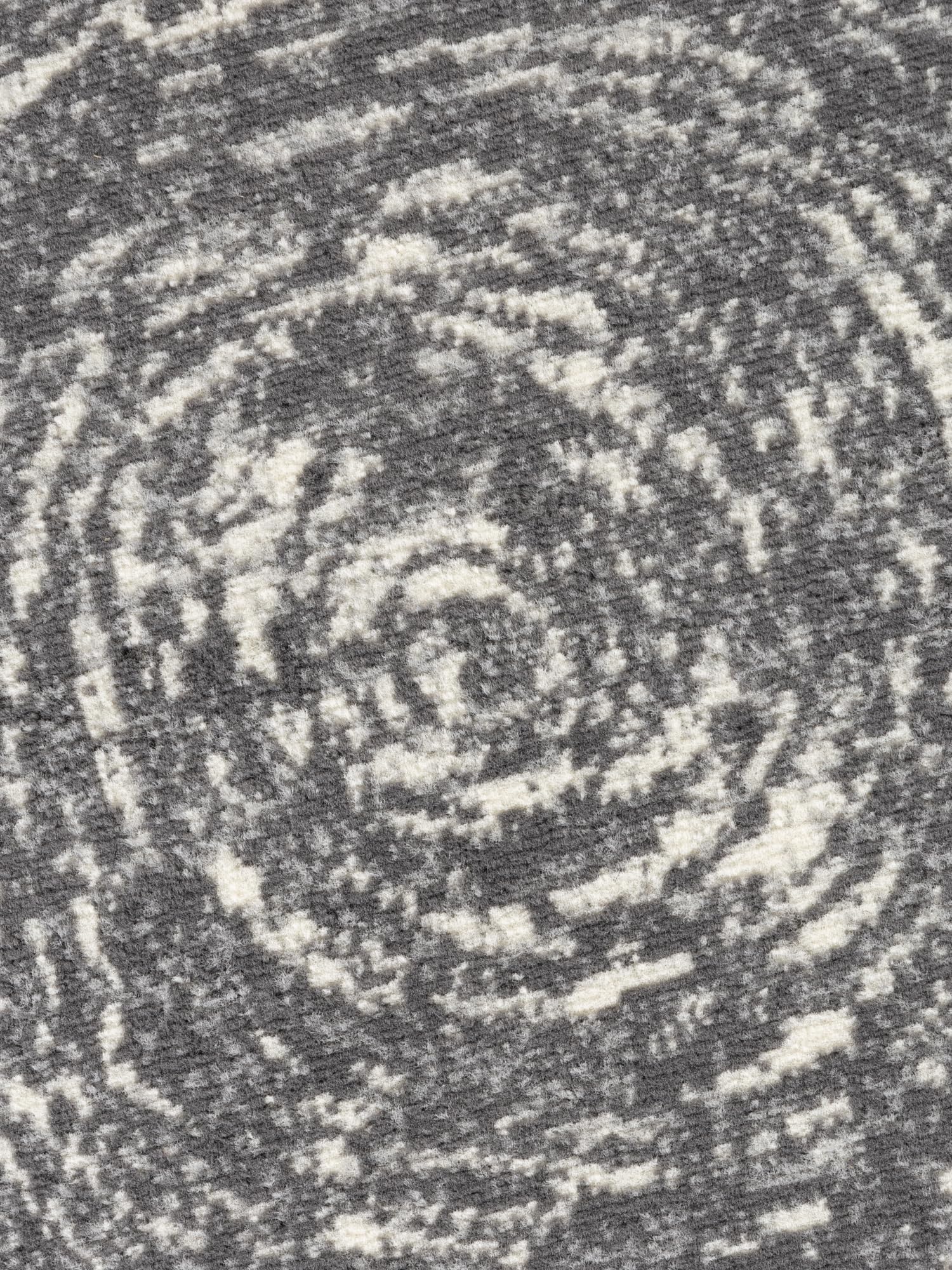 Hanse Home Cavallo Tapis Rond à Poils Courts – Tapis de Salon, Moderne, à Poils Courts et Doux et Design Abstrait pour Salon, Chambre à Coucher, Salle à Manger, Couloir – Gris crème, diamètre 160 cm