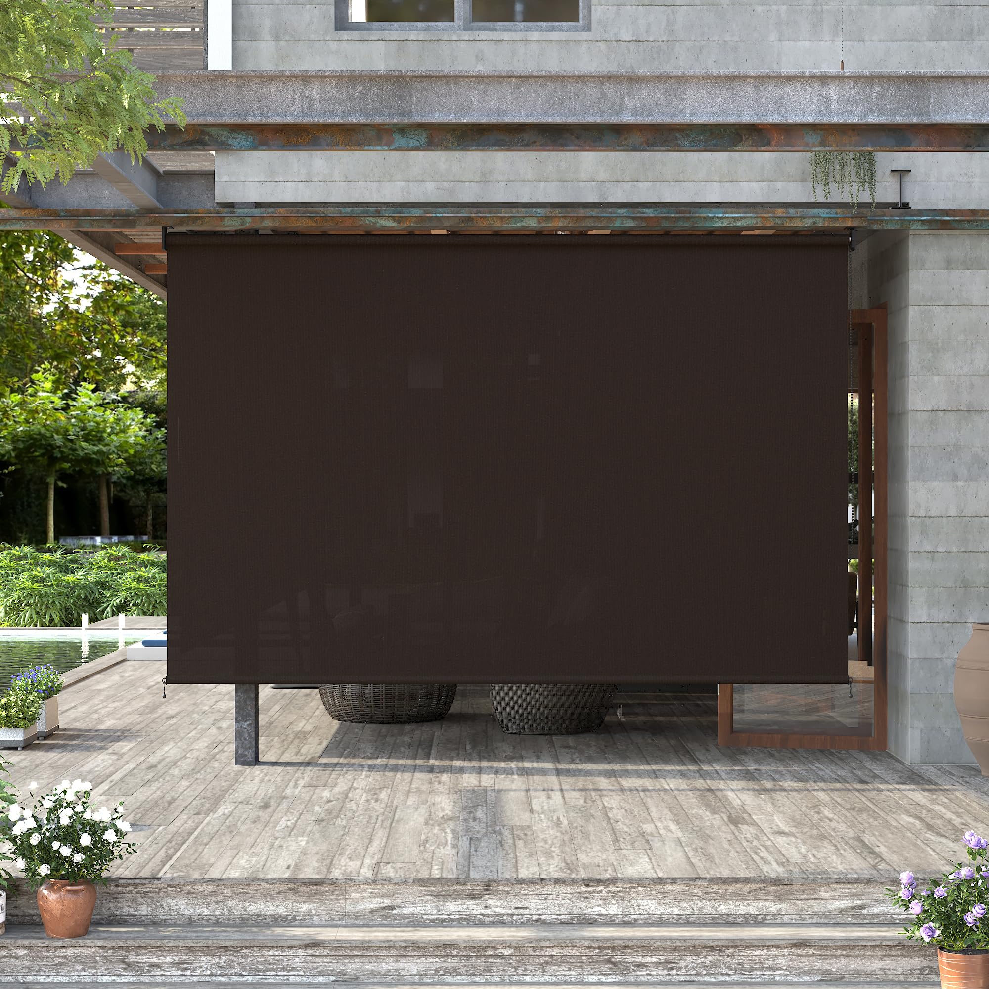 Amazon.com : DIFY Outdoor Roller Shade Blinds Roll Up, Exterior