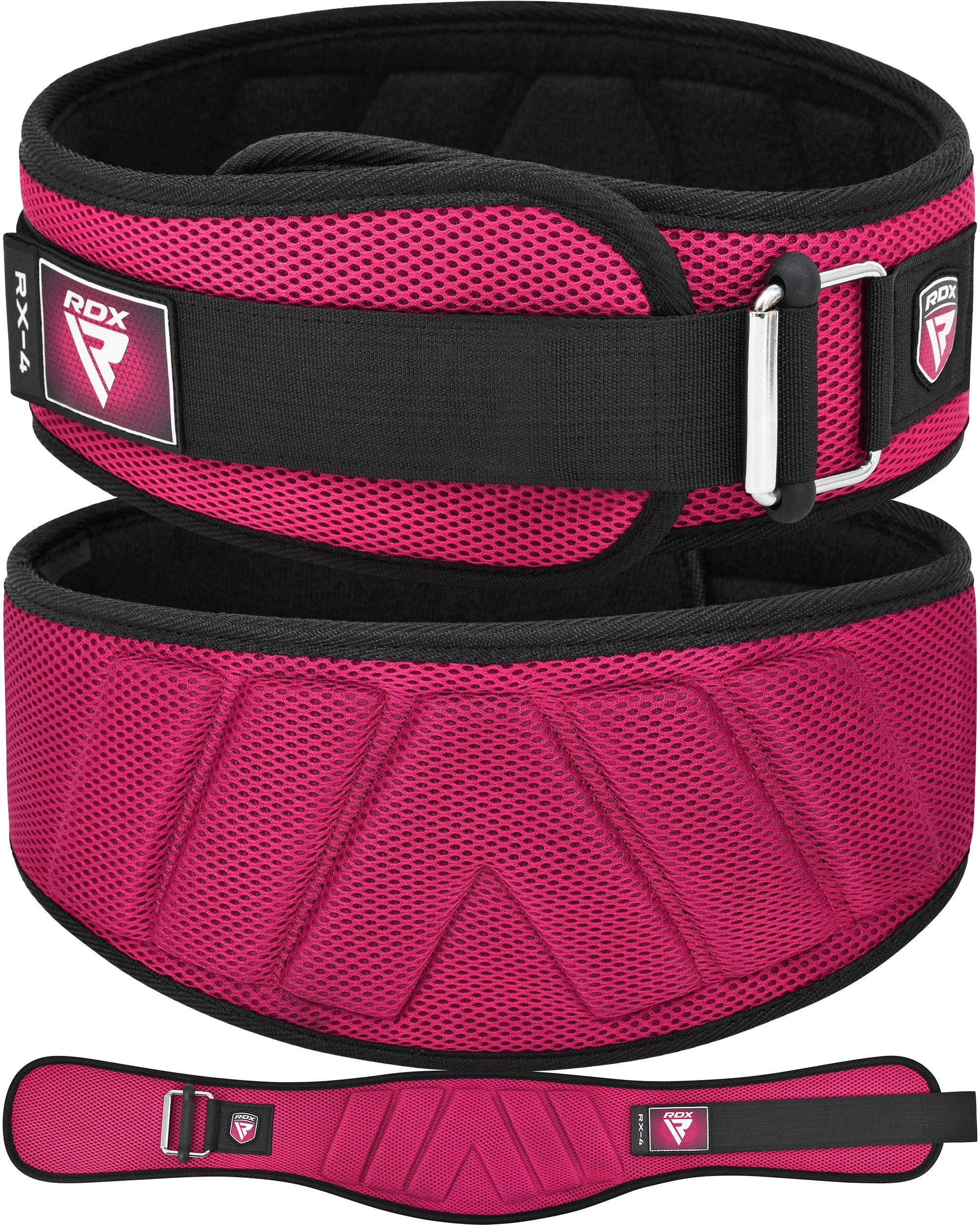 RDX Weight Lifting Belt, Curved Padded Back Lumbar Support, Fitness, Core Exercise Workout Bodybuilding Powerlifting Deadlifts Squats, Ladies Gents Men Women Home Gym Equipment