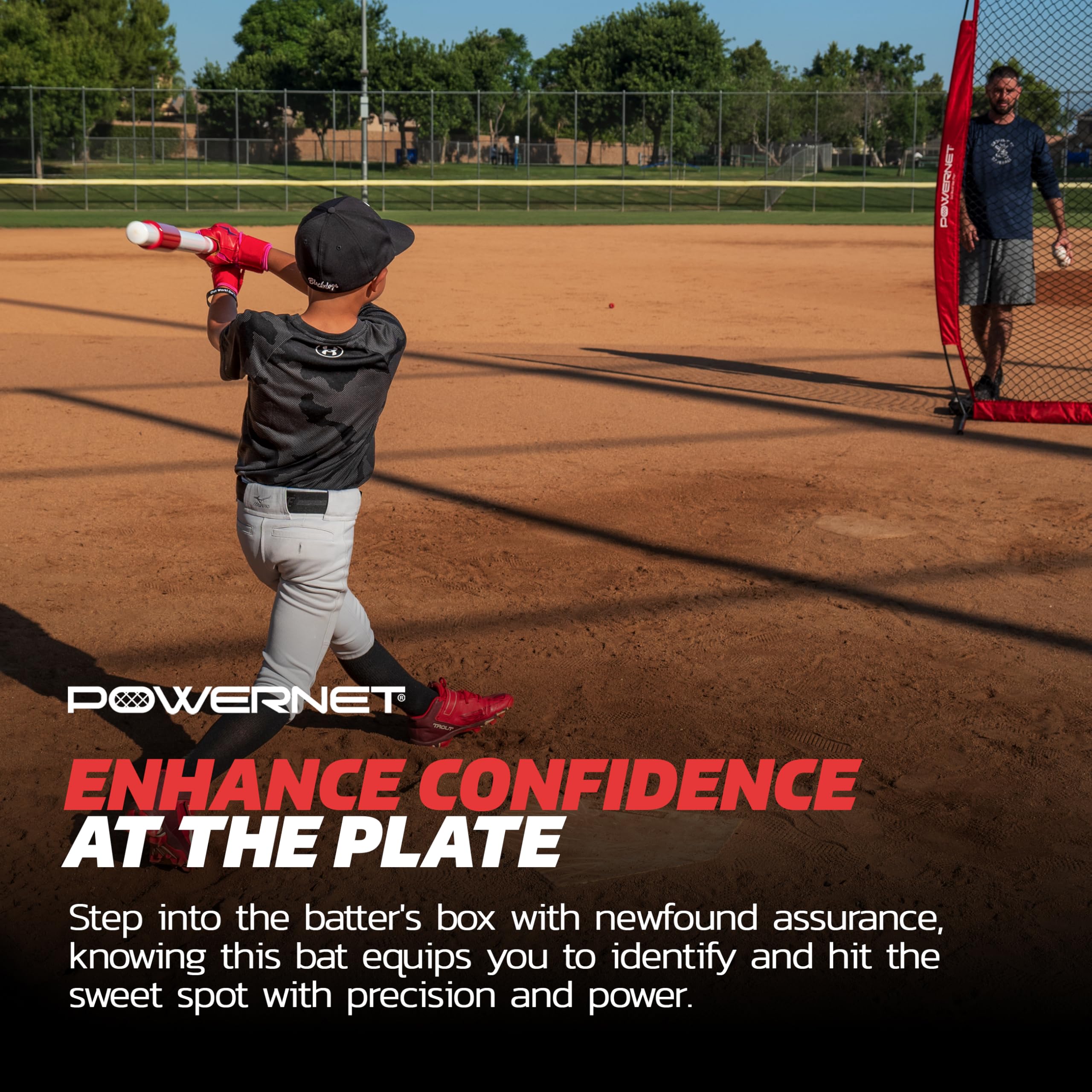 PowerNet Sweet Spot Softball-Baseball-Schlagtrainer-Schläger, entwickelt die richtige Schwungtechnik und Schlagort, Baseball-Trainer-Schläger, Schlagübungsausrüstung (68,6 cm/680,4 g, 78,7 cm/794,8 g