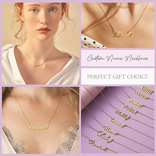 925 Sterling Silver Heart Personal Name Necklace Semi-Custom Made Customized Personalized Gift for Girls Boys Women Men3