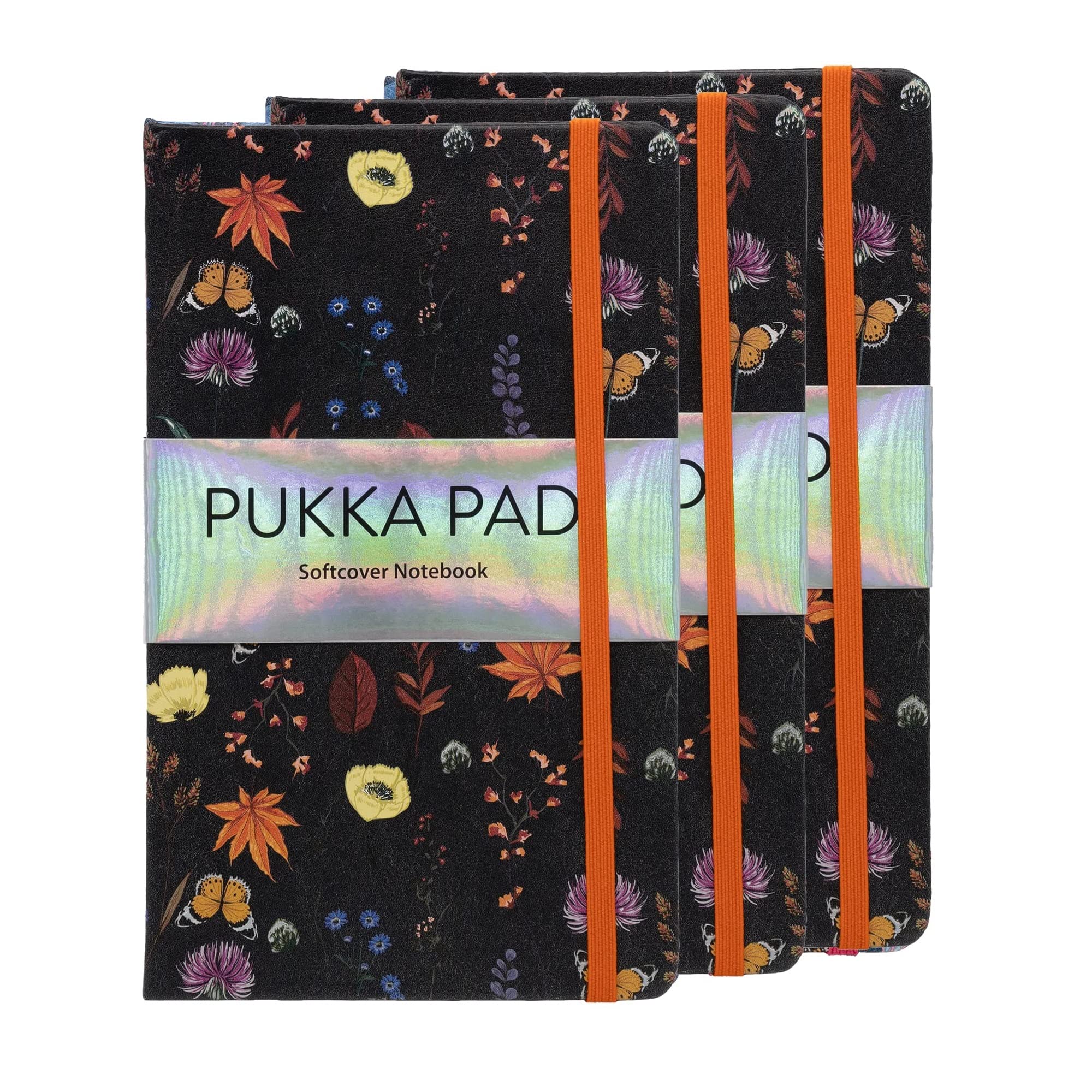 Carnet Pukka Pad Bloom avec couverture souple et lot de 3 motifs