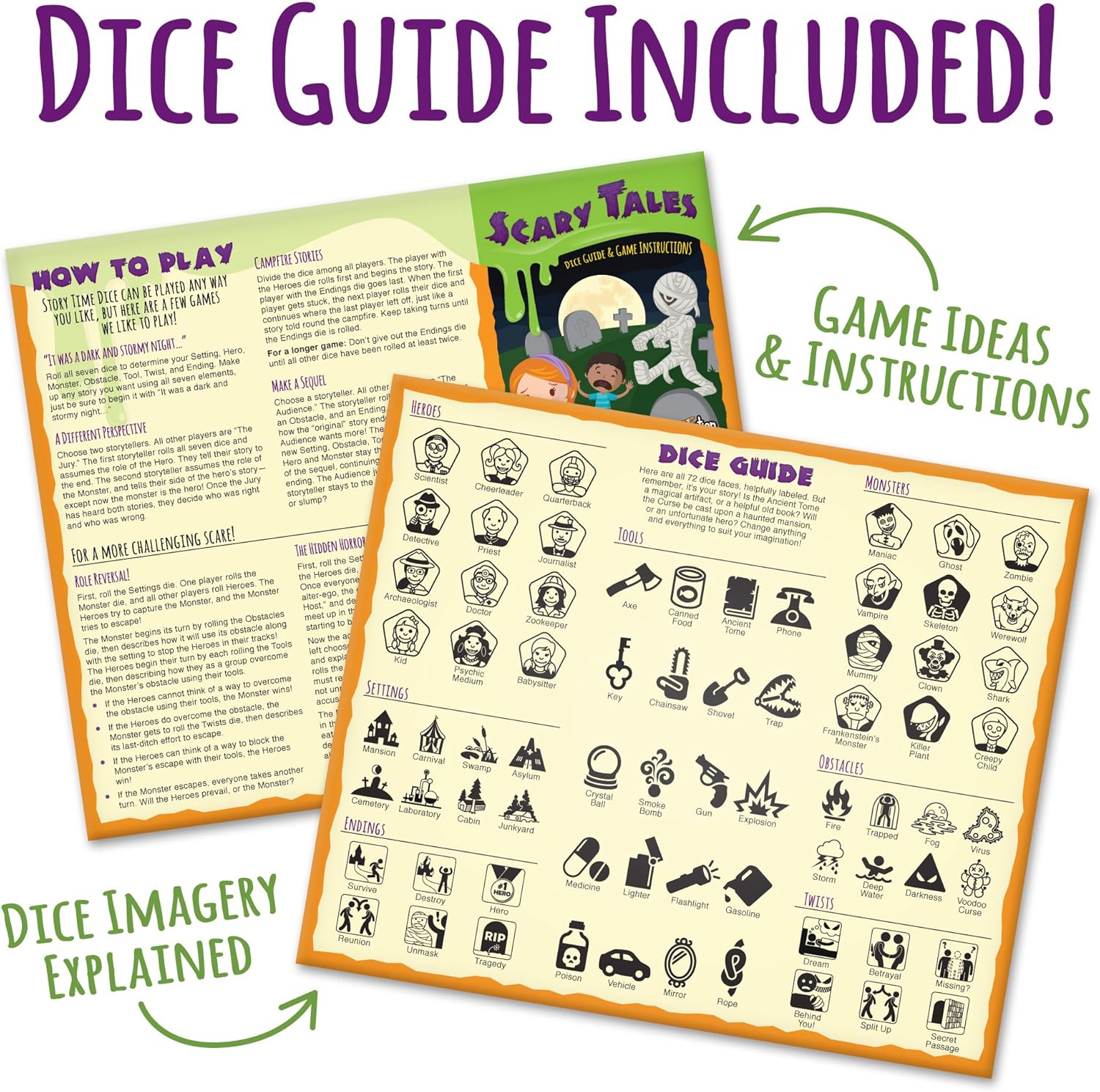 Story Time Dice: Scary Tales - Glows in The Dark by Imagination Generation