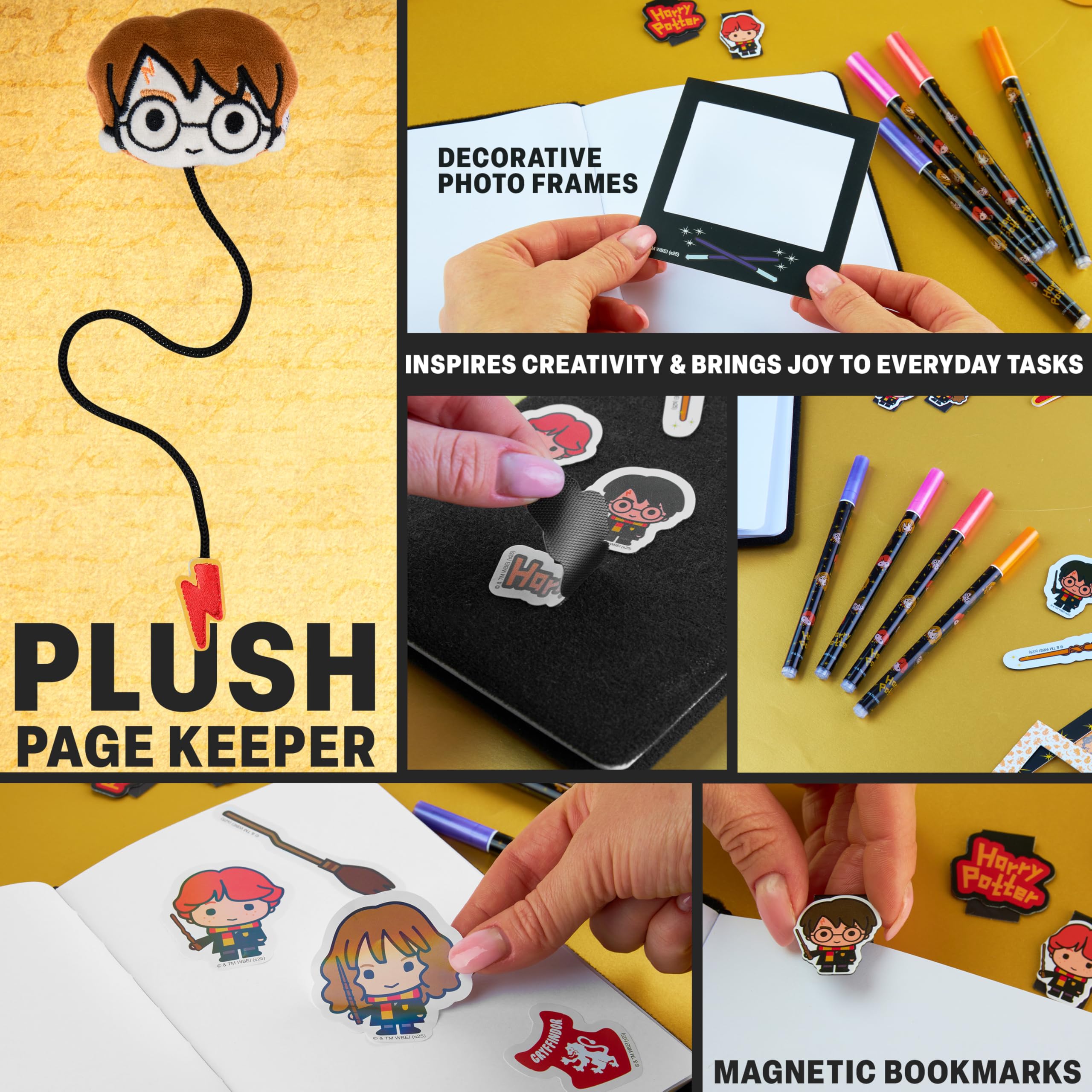 Get Trend Harry Potter Scrapbook Kit for Kids DIY Journal Craft Set including Notebook Stickers Pens Bookmarks Patches Hogwarts Art Supplies Gifts for Kids (Multi Harry Potter) - Image 4