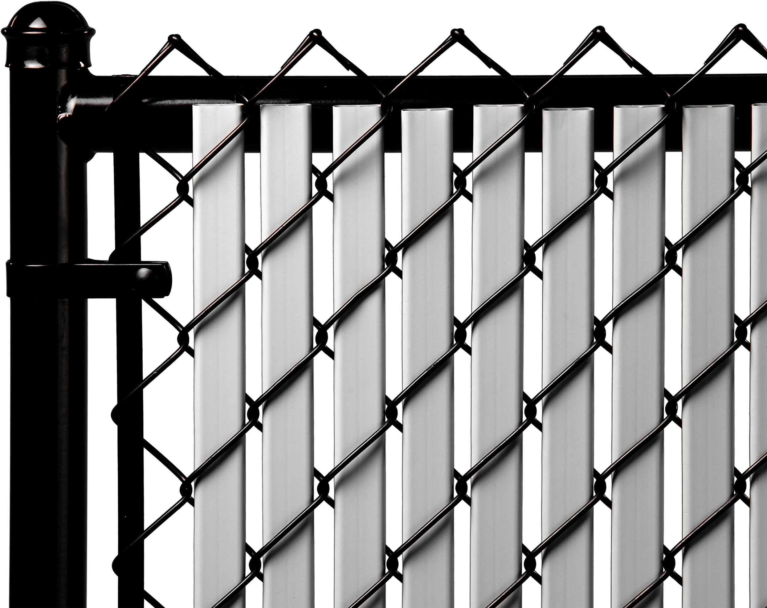 Proudly Made in The USA! - Tube Slat Double-Wall Bottom Locking Slat Depot Privacy Slat for 3', 4', 5', 6', 7' and 8' Chain Link Fence (8ft, Gray)