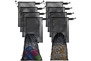 Upgraded and Durable ZSXDC 10 PCS With Clips Mesh Drawstring Bags
