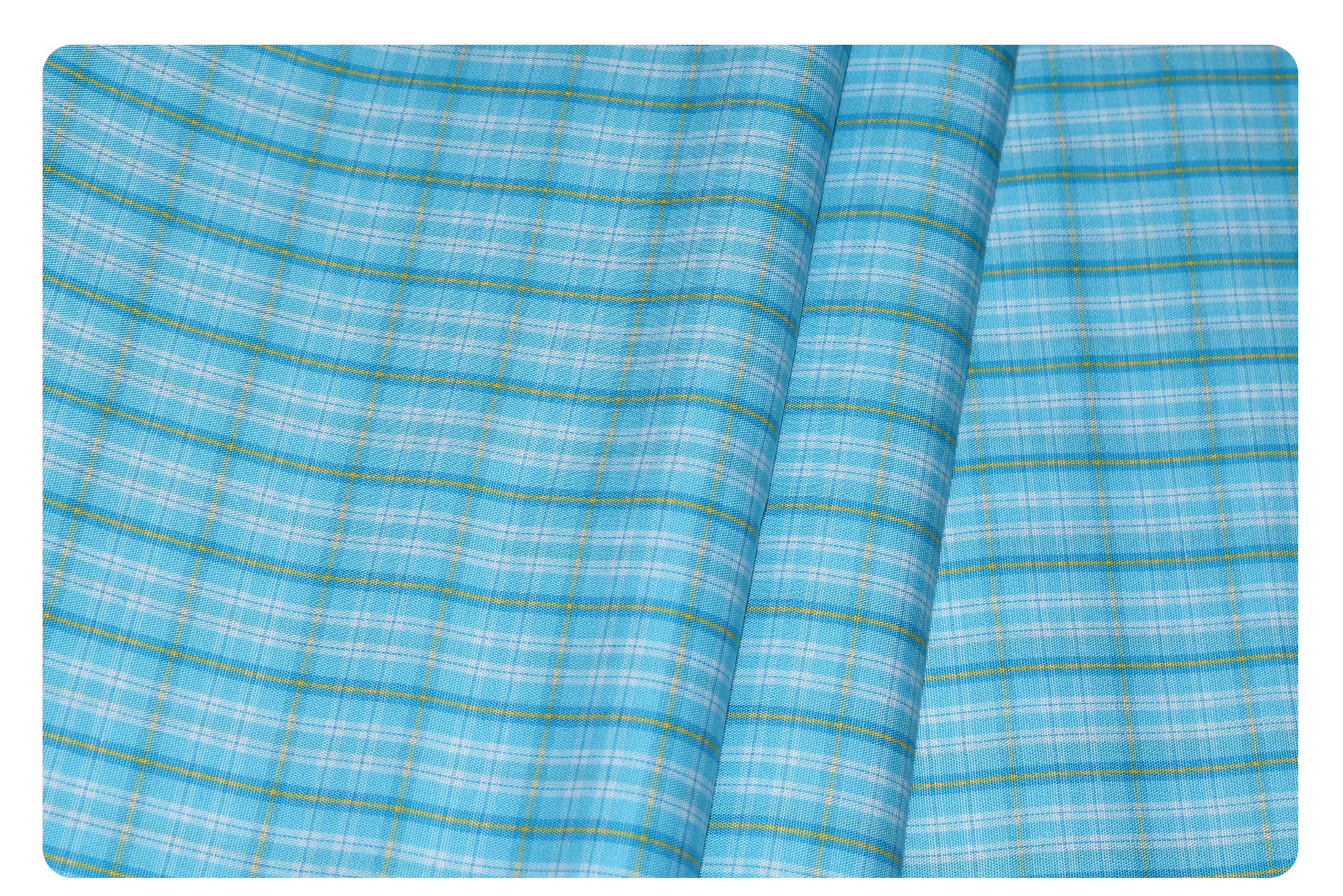 Men's Pure Cotton Checkered Unstitched Shirt Fabric (BQ95Z3, Free Size)-image-16