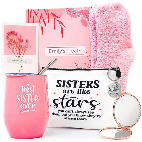Hermosa caja de regalo para hermana, juego de 6 piezas de regalo para hermana, regalos de Navidad para hermana, regalos de cumpleaños para hermana,