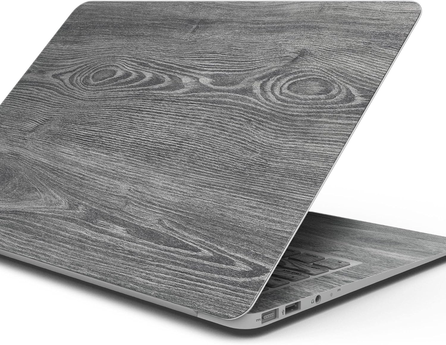 DesignSkinz - Smooth Gray Wood V2 - Full-Body Wrap Protective Decal Skin Kit Compatible with MacBook 14" Pro M1 (A2442)