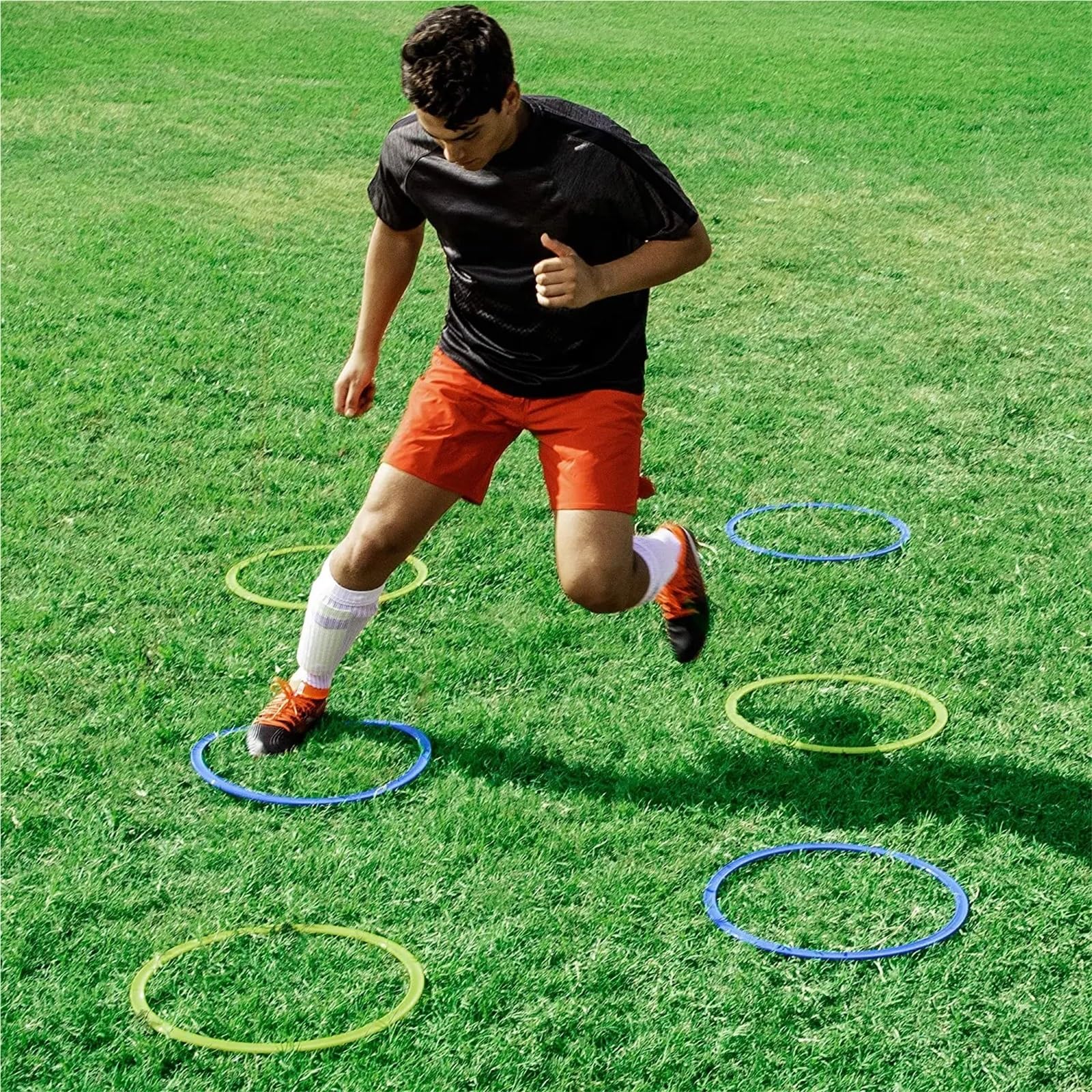 Anelli di Agilità 5/12 Pezzi Anelli for Allenamento di agilità for velocità e Portatili for Calcio per Lo Sport