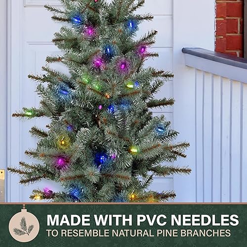 Miniatura 16 de Fraser Hill Farm Árbol de porche de 3 pies con luces LED multicolor Luces LED multicolor,Luces LED de color blanco cálido