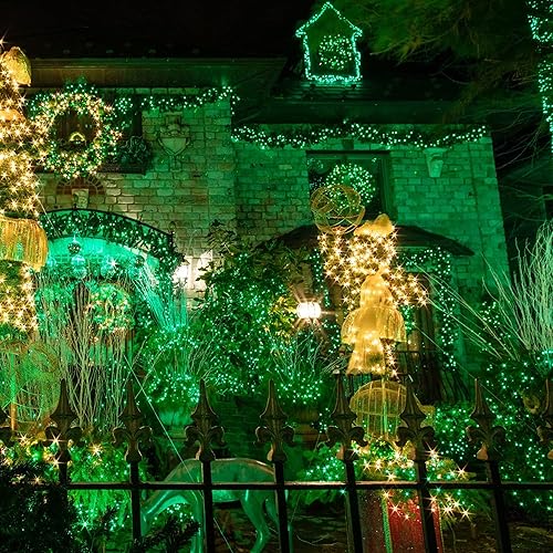 Miniatura 7 de Dazzle Bright Guirnalda de luces del día de San Patricio, 100 luces LED de 33 pies, impermeables, conectables, 120 V, certificación UL, decoraciones