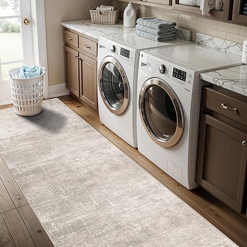 Miniatura 487 de Alfombra lavable para pasillo y de cocina, alfombra de entrada, vintage, suave para el suelo, alfombra antideslizante para interiores, para baño