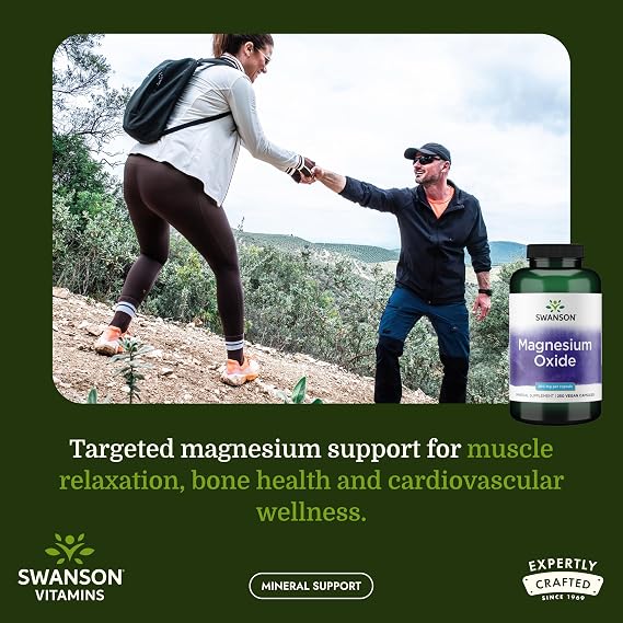 Swanson Magnesium 200 Milligrams 250 Capsules