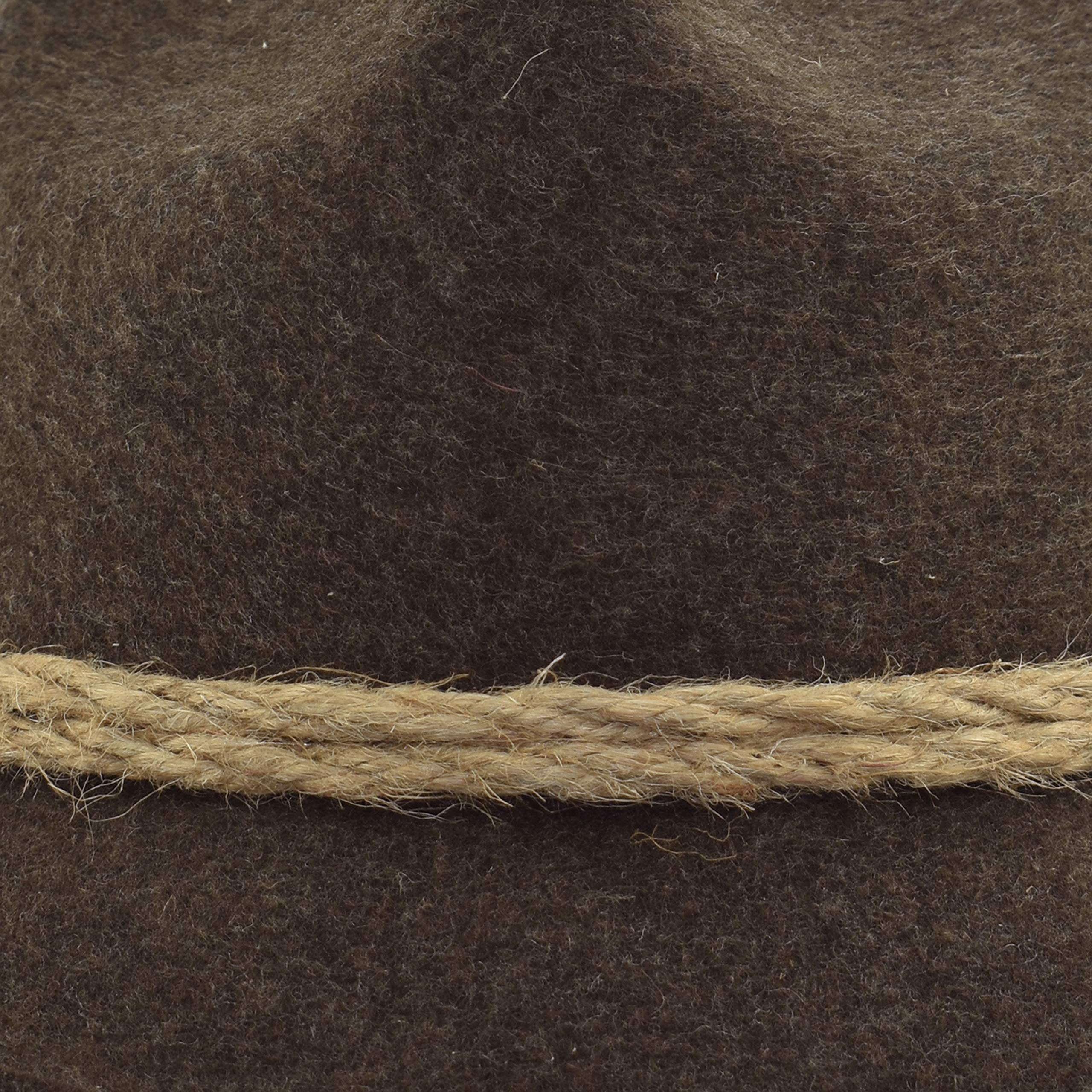 Melegari Cappello Tirolese Dreispitzhut Stella Alpina | Cappello da Montagna | Cappello Alpino | Uomo Donna | Estate/Inverno (Marrone, 57)