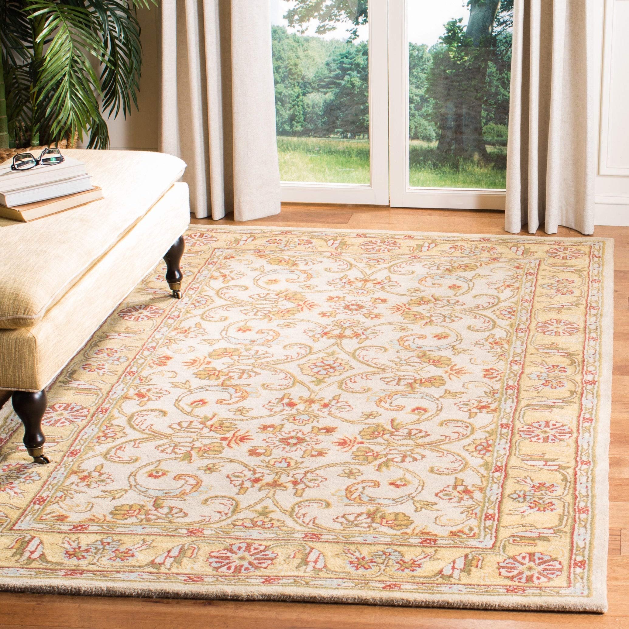 SAFAVIEH Classic Collection 5' x 8' Grey / Light Gold CL324B Handmade Traditional Oriental Premium Wool Area Rug