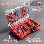 Set de 35 pièces d'embouts de tournevis en acier S2, kit d'impact avec un étui de rangement, utilisé pour tournevis électriques et perceuses