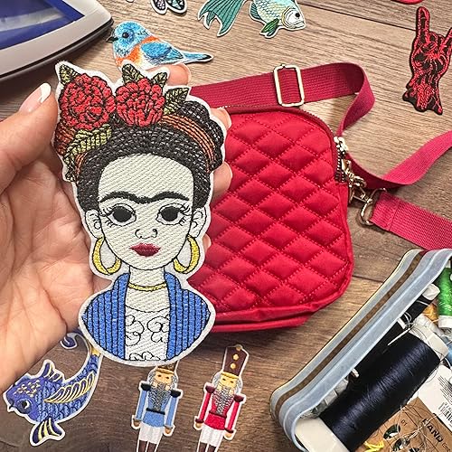 Miniatura 9 de Oli and Alex Parches para planchar - Parche de estrella azul con pegamento extra fuerte, 5 piezas, parche para planchar con apliques bordados