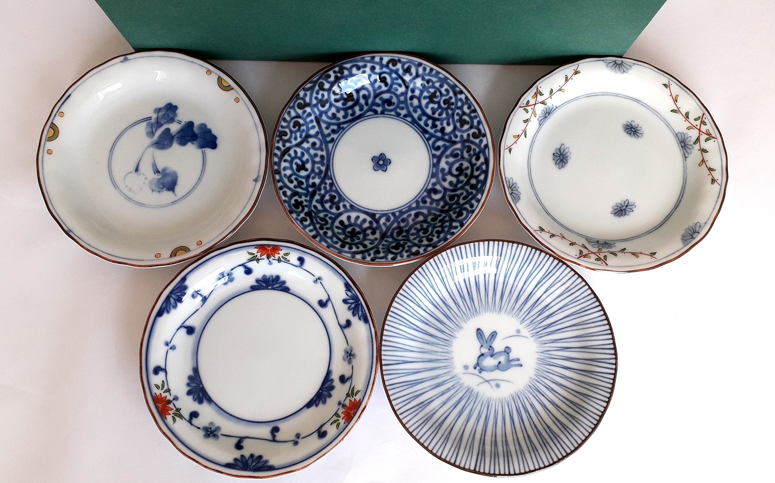 Teller KOZARA japanische Beilagenteller 5er Set hergestellt in Japan Ø 12 cm