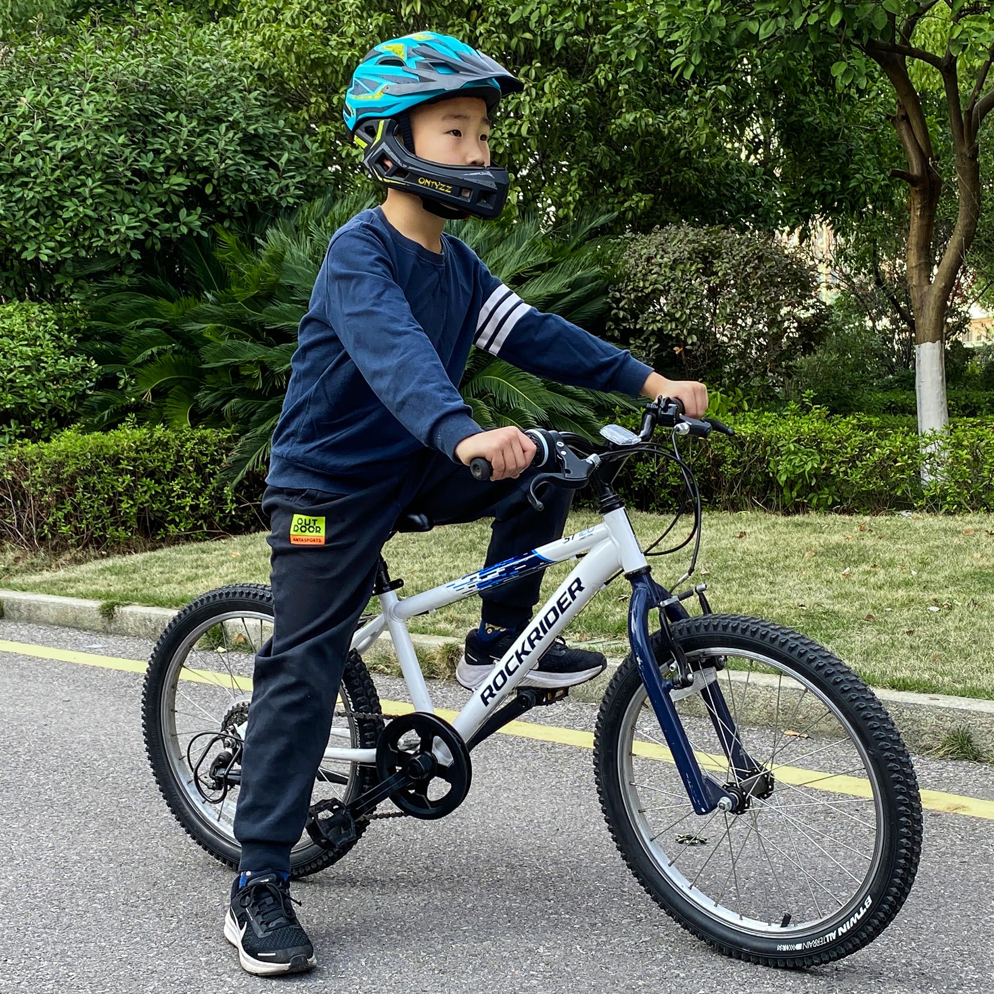 Dziecięcy kask rowerowy, lekki, integralny kask dziecięcy ze zdejmowaną ochroną podbródka, zdejmowany wizjer, kask do downhillu, do jazdy na deskorolce