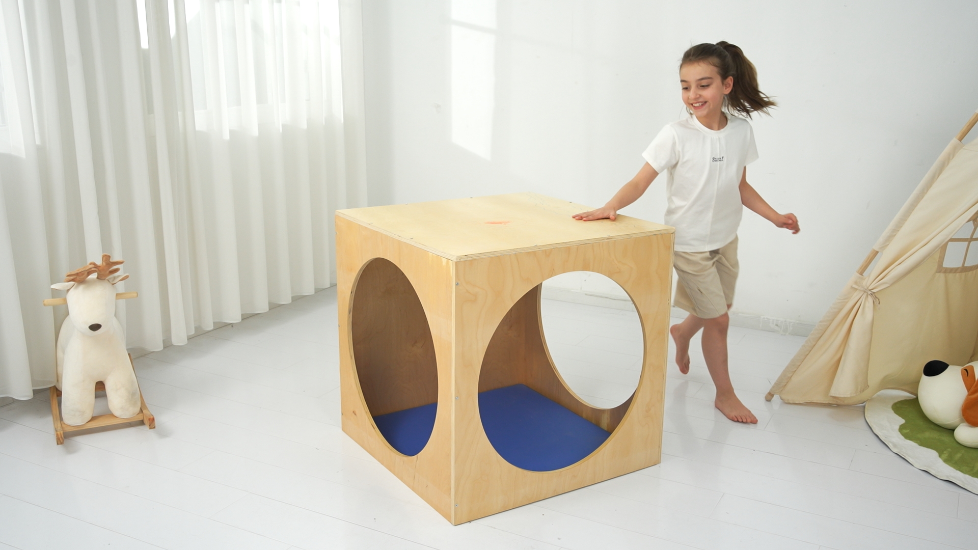 Sasylvia Reading Cube Cozy Corner Set with Rest Mat Preschool