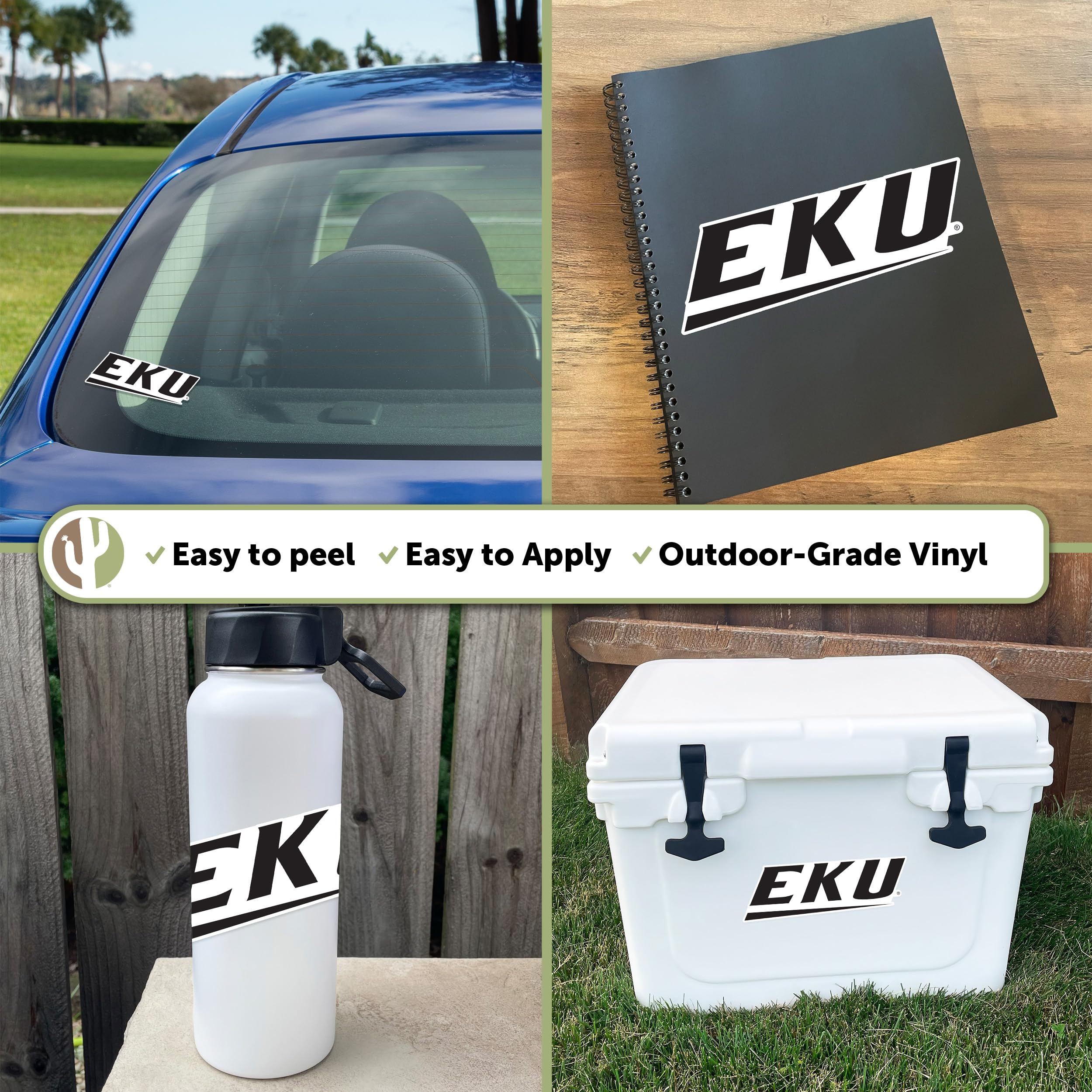 Eastern Kentucky University NCAA Sticker Sheet - 5 Vinyl Decals For Laptop, Car, Water Bottle