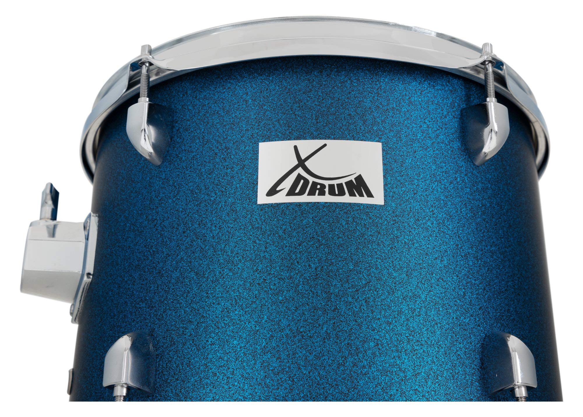 XDrum Semi 22" Standard Batterie Satin Blue Sparkle - 22" BD, 12" TT, 13" TT, 16" FT, 14" SD - incl. École - Bleu