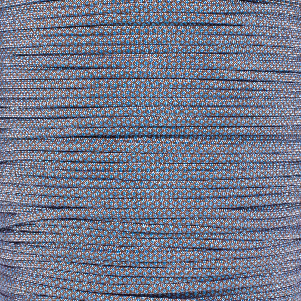 Paracord Planet 1000 Foot Spools of 550 Type III 7 Strand Paracord (Chocolate Brown w/Carolina Blue Diamonds 1000 Foot Spool)