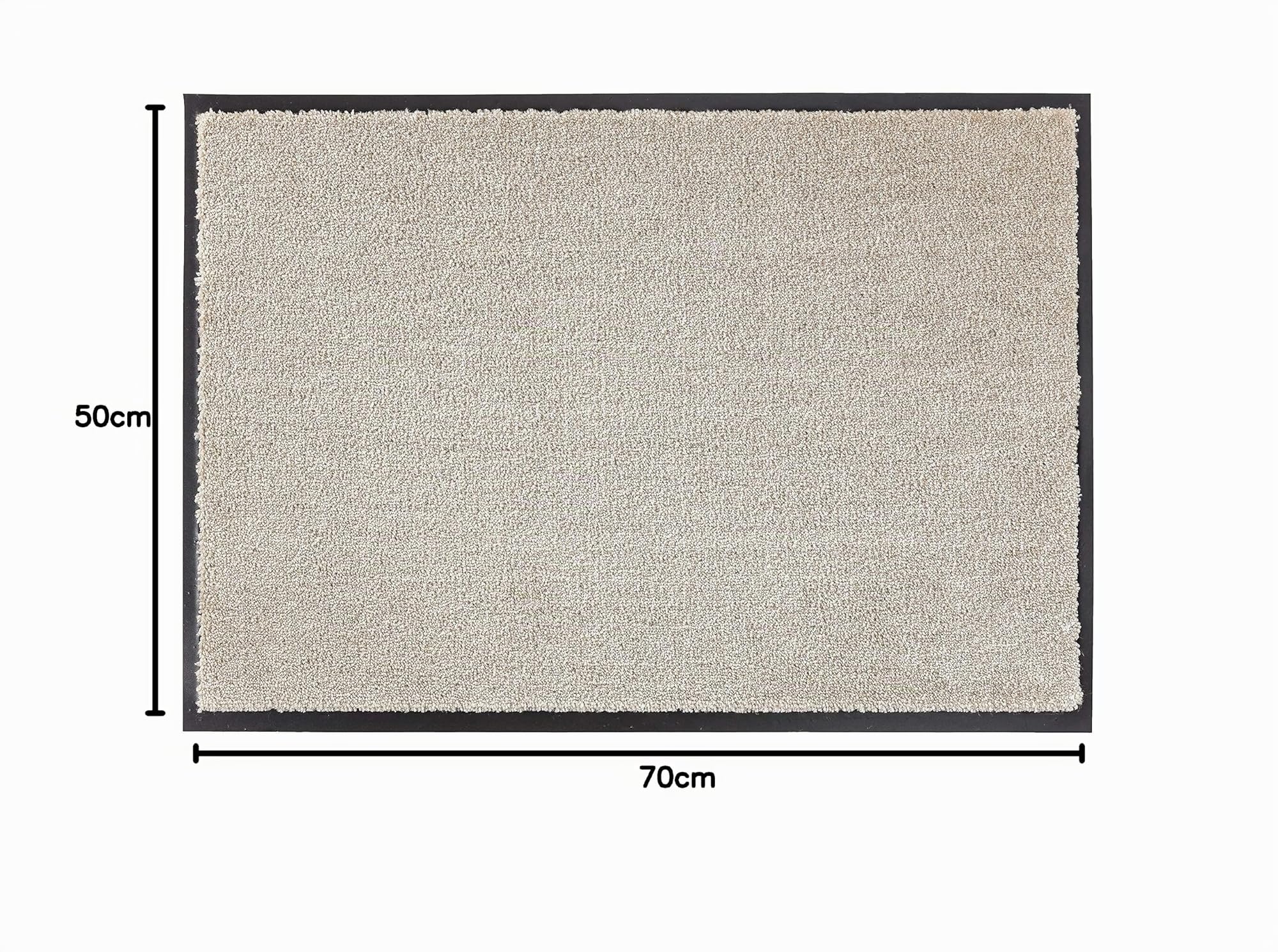 felpudo resistente Miami 50x70 cm en beige - felpudo lavable para limpiar