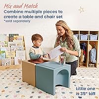 Vista 52 de ECR4Kids Tri-Me 3 en 1 silla cubo, muebles para niños, color azul polvo