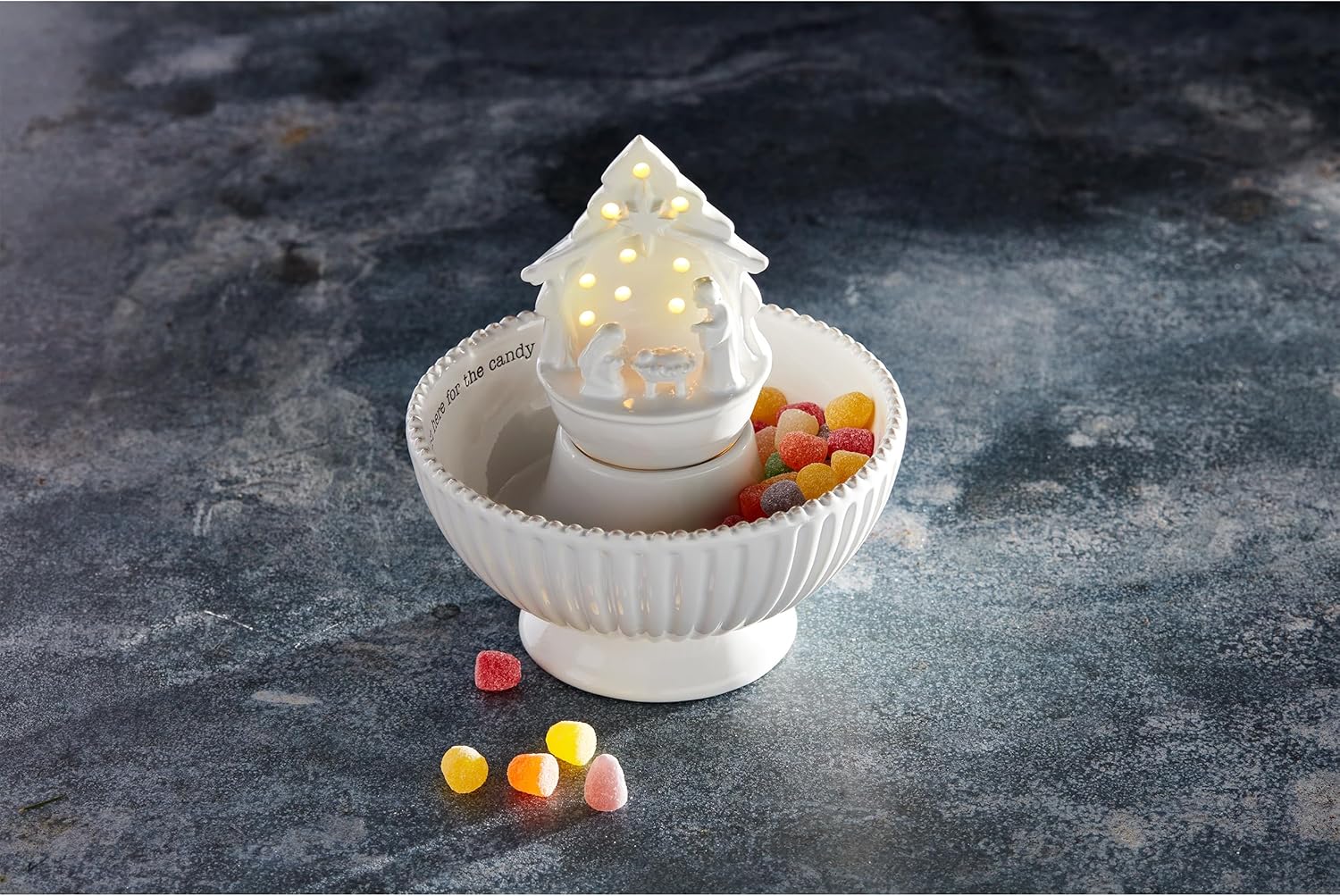 Mud Pie Light Up Nativity Sitter; 4 1/2" x 2 3/4"